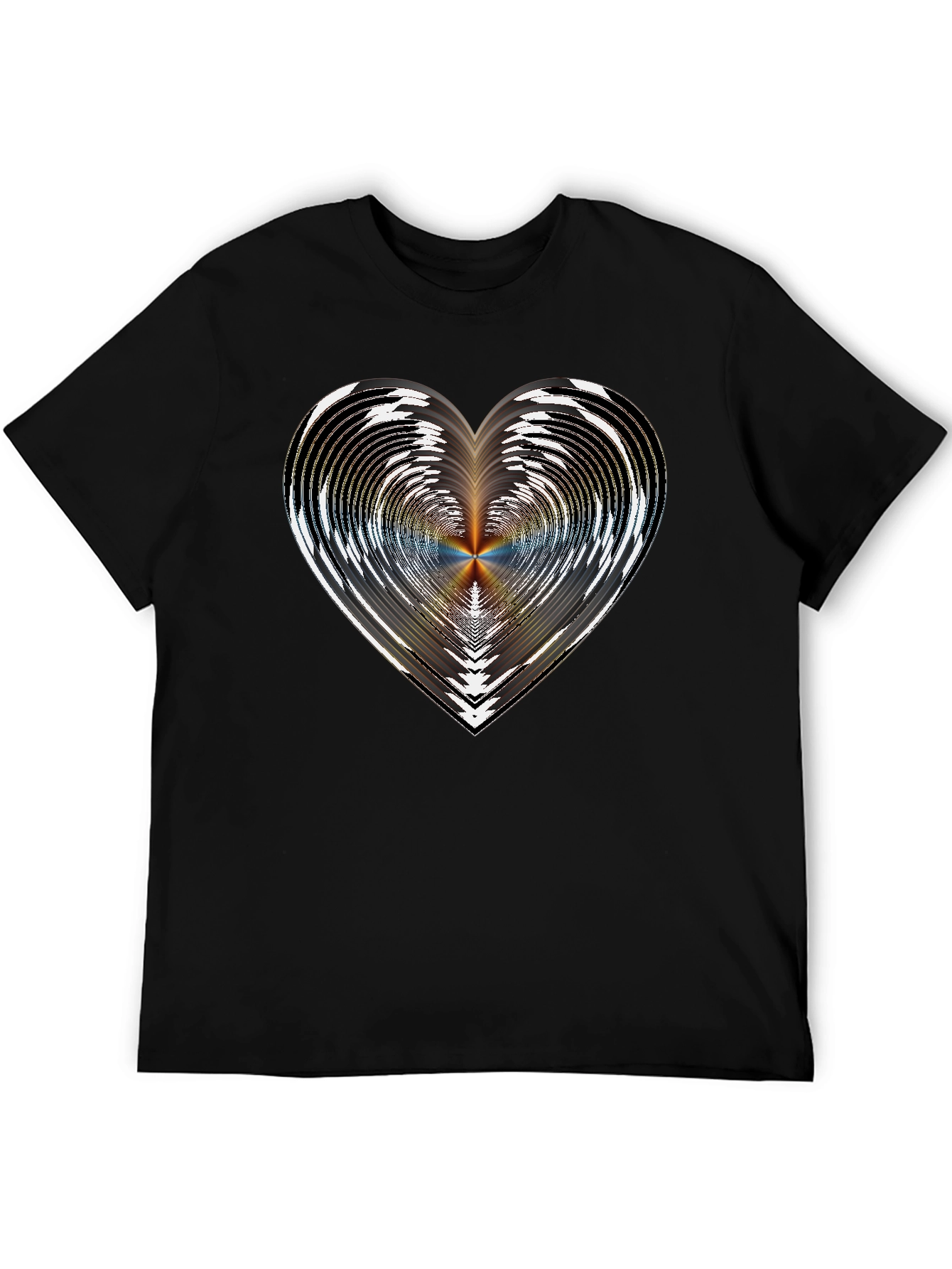 Abstract Heart Graphic Tee - Modern Style
