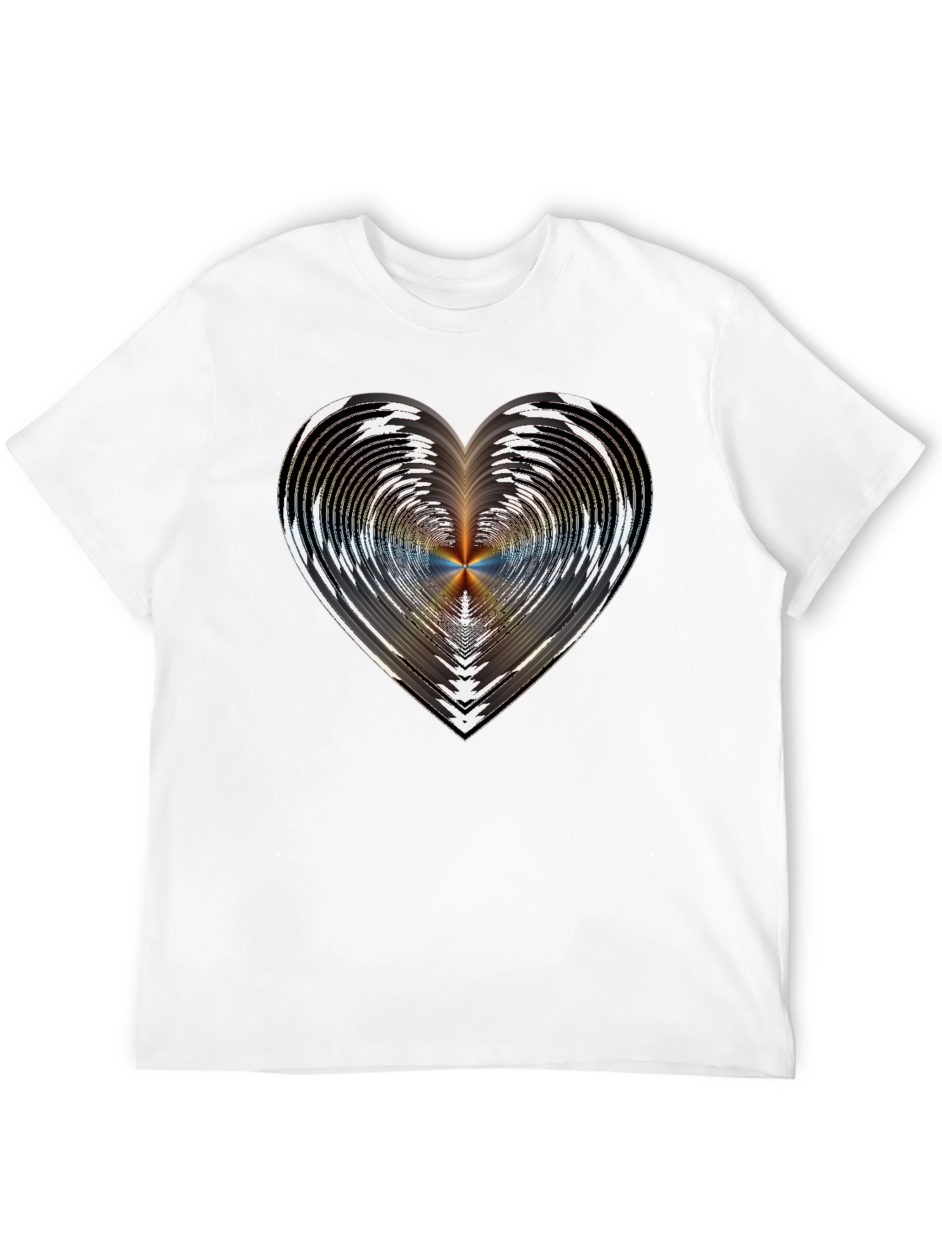 Abstract Heart Graphic Tee - Modern Style