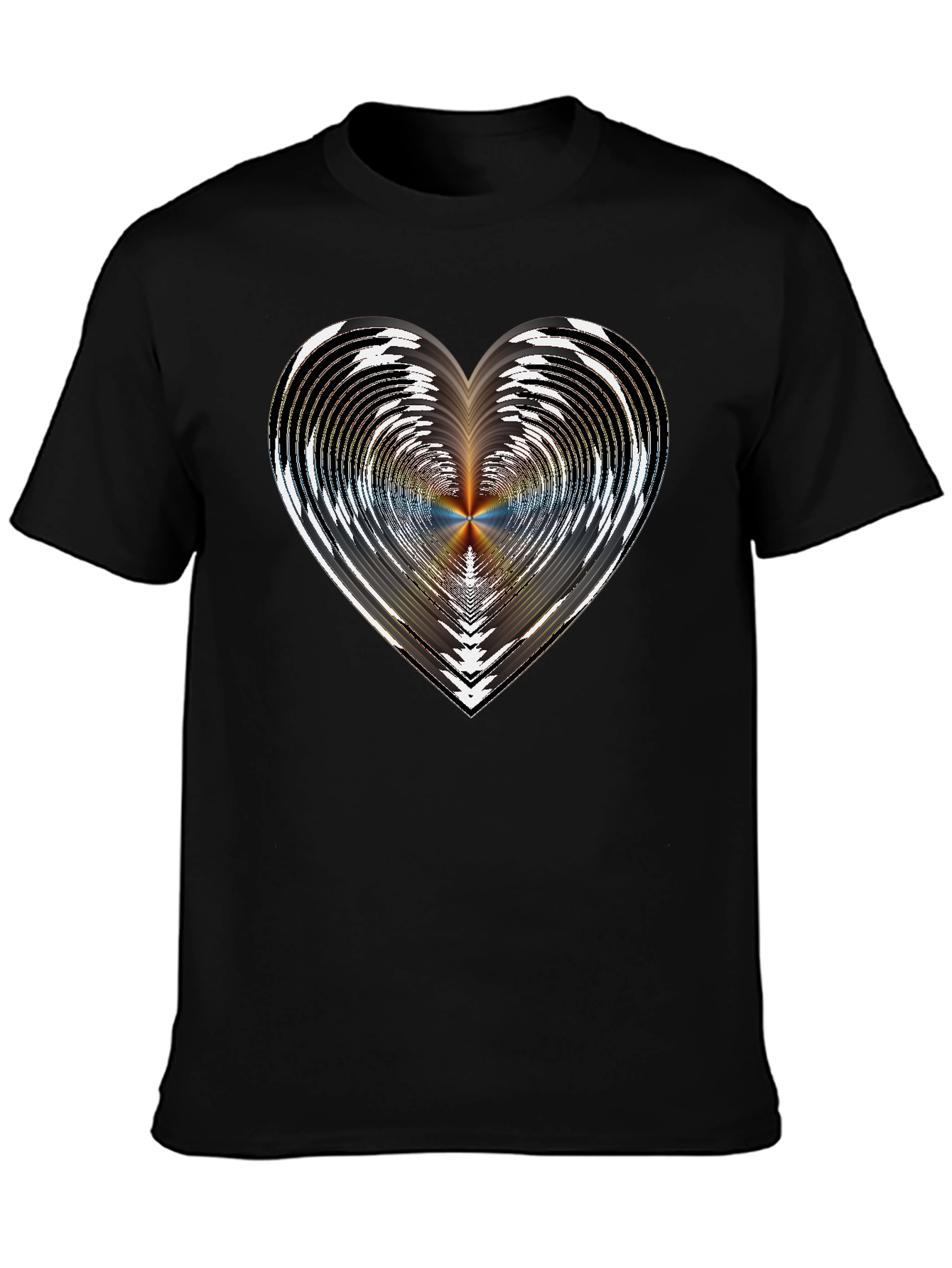 Abstract Heart Graphic Tee - Modern Style
