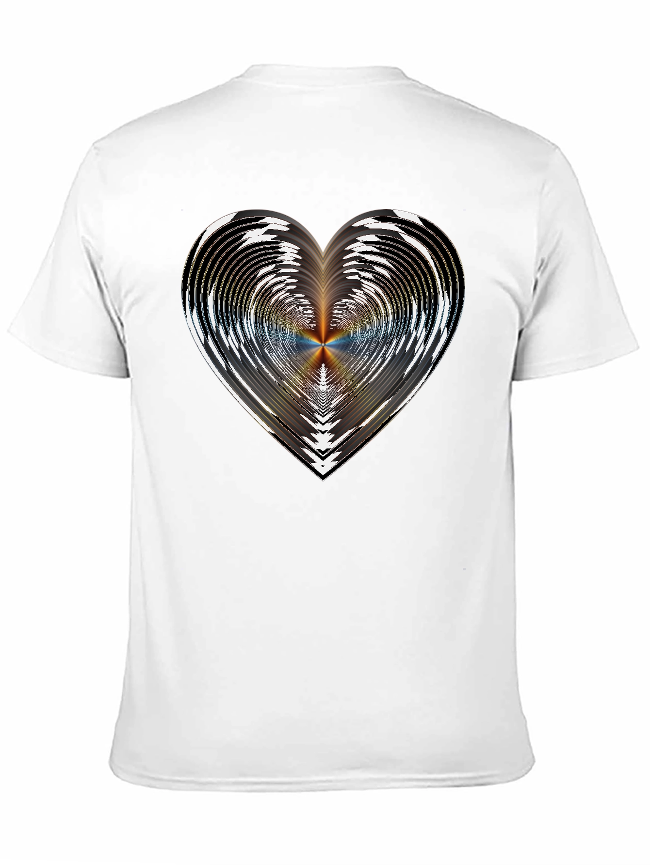 Abstract Heart Graphic Tee - Modern Style