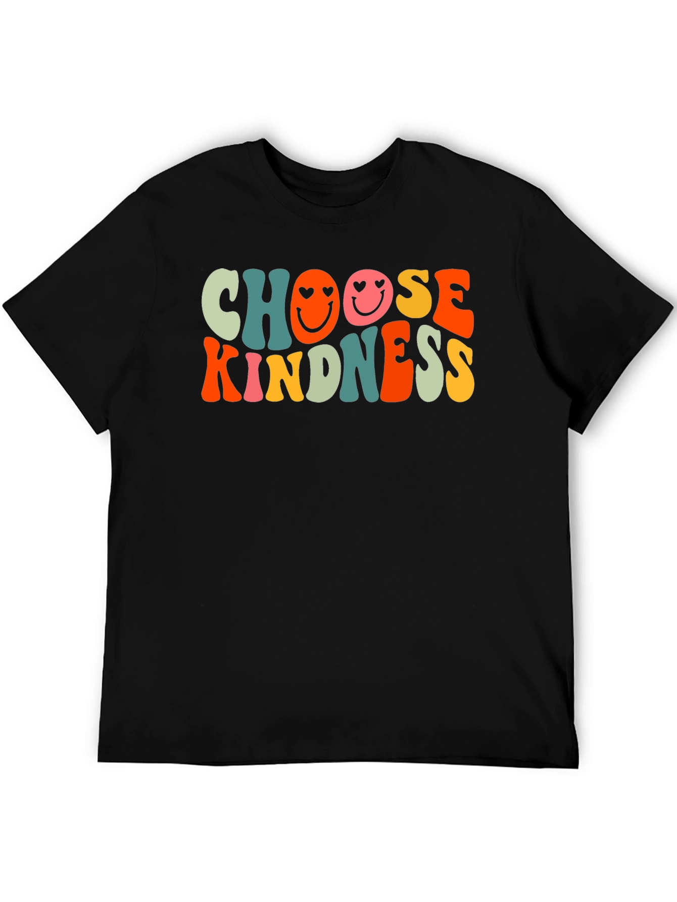 Choose Kindness Graphic Tee - Retro Smiley Face T-Shirt