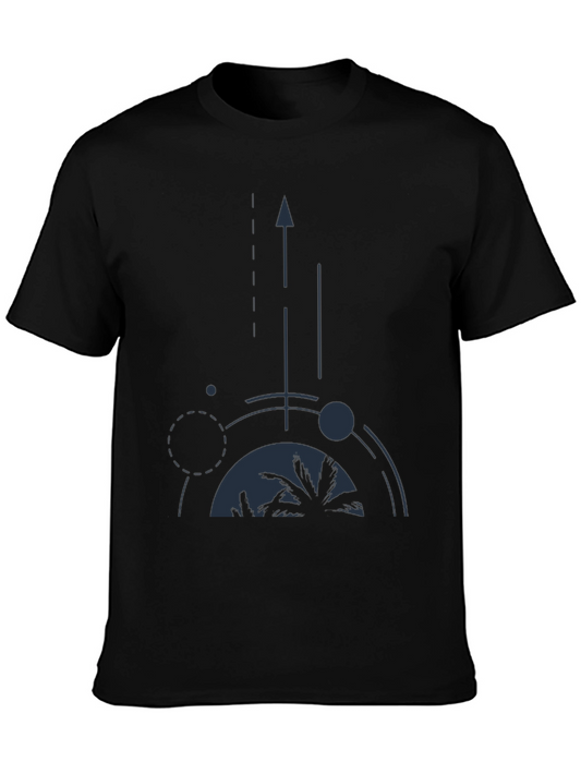 Abstract Palm Tree Graphic Tee