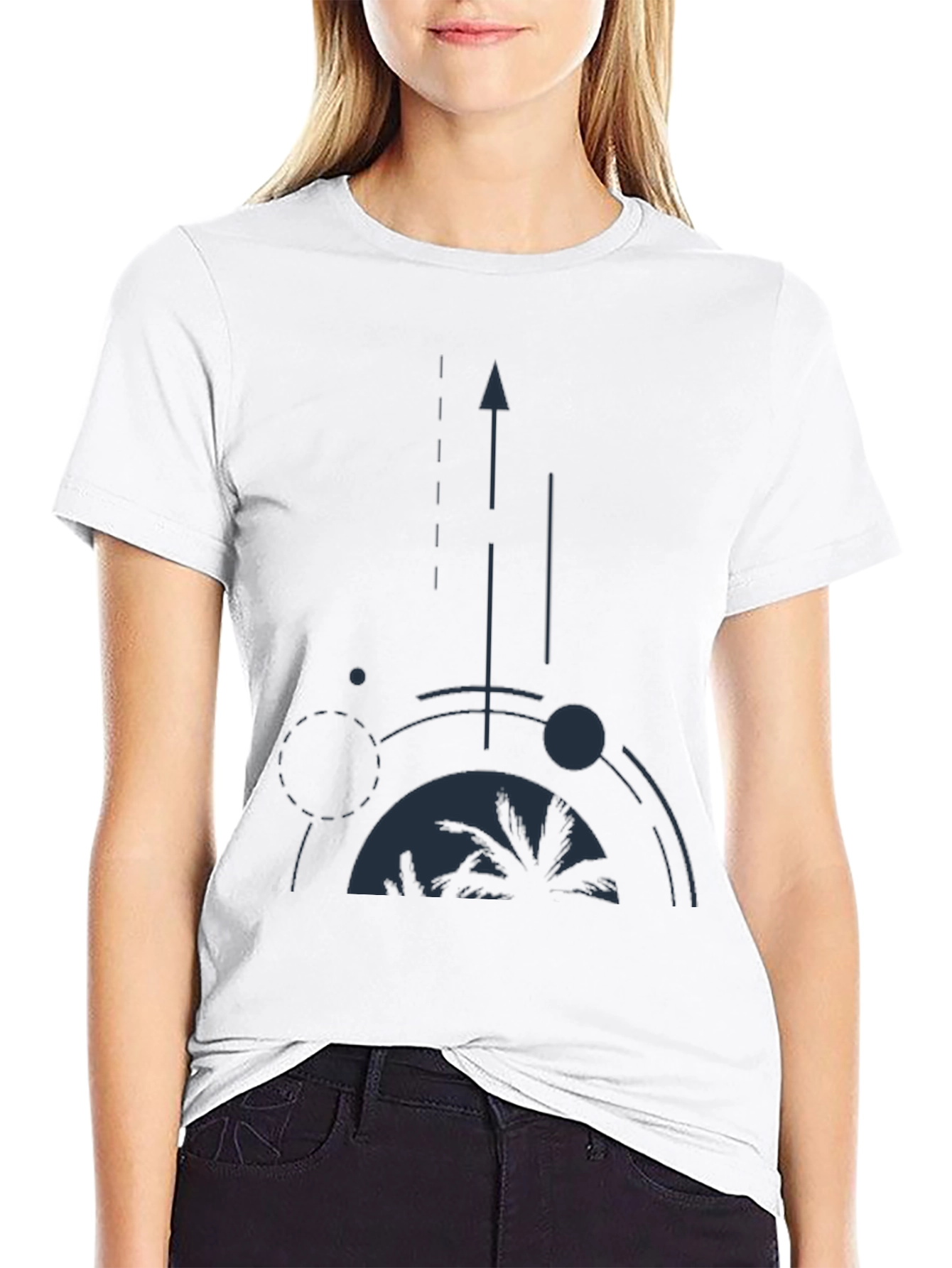 Abstract Palm Tree Graphic Tee