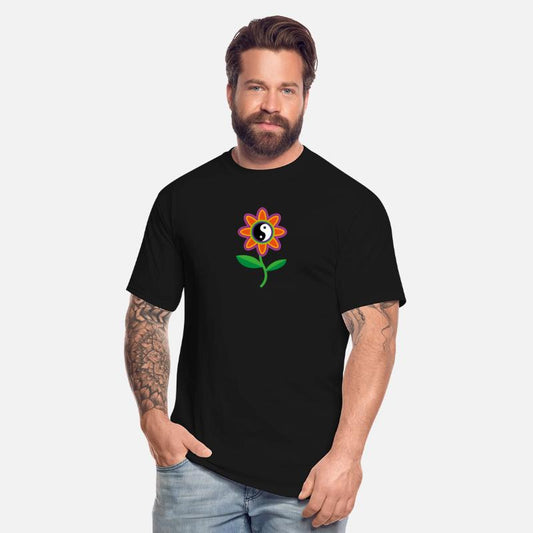 Abstract yin yang flower