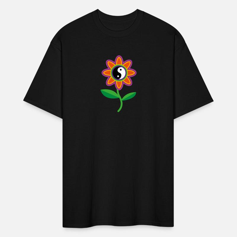 Abstract yin yang flower