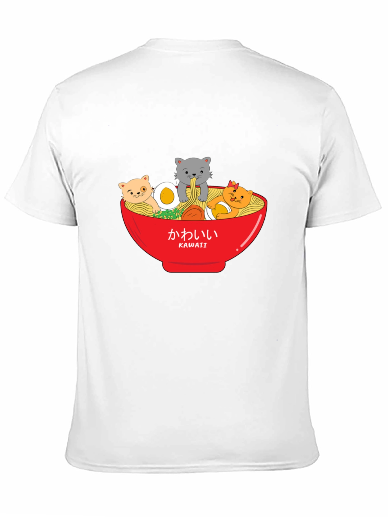 Kawaii Ramen Cat T-Shirt - Cute Anime Style
