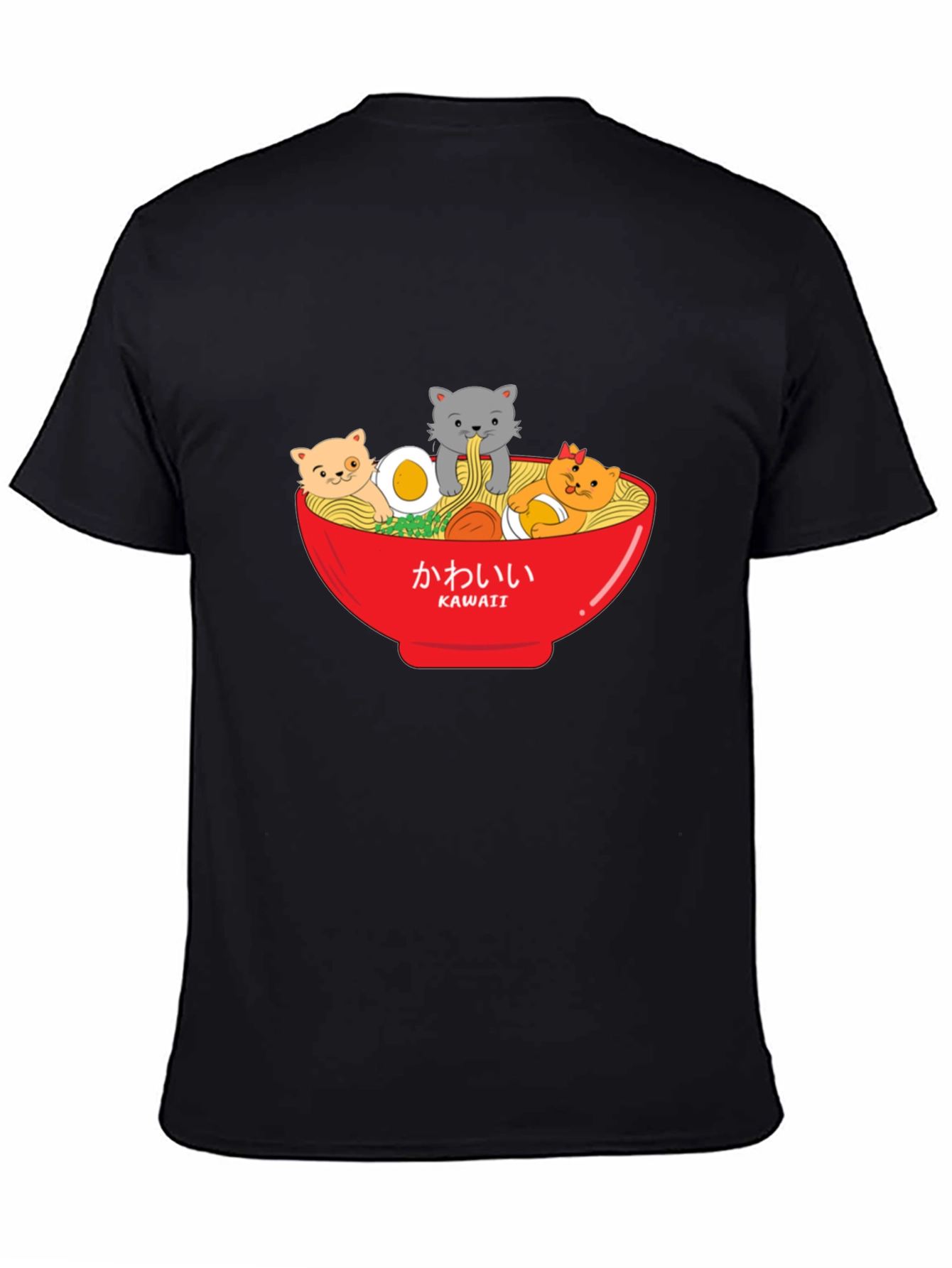 Kawaii Ramen Cat T-Shirt - Cute Anime Style