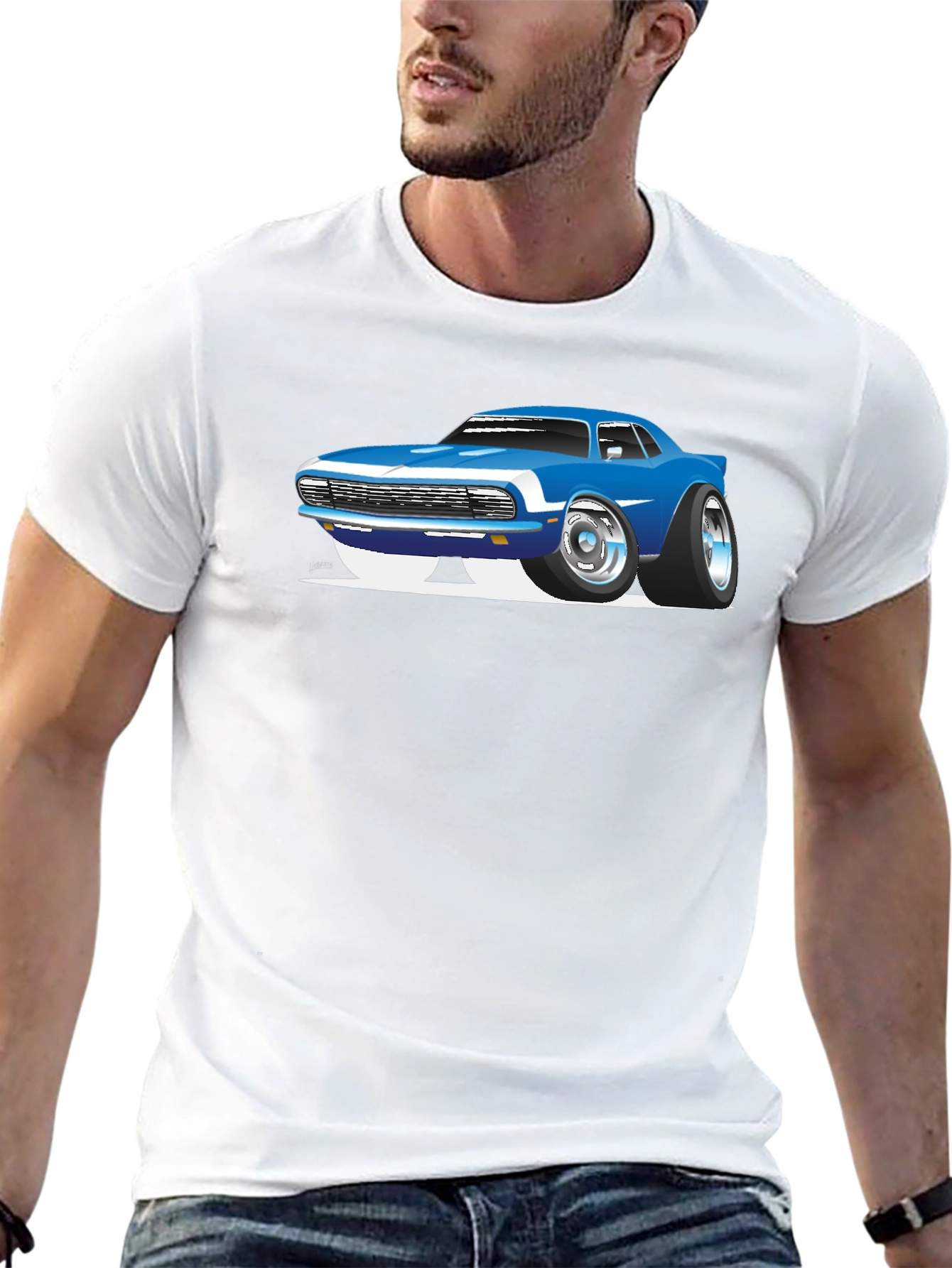 Cool Car Graphic Black T-Shirt
