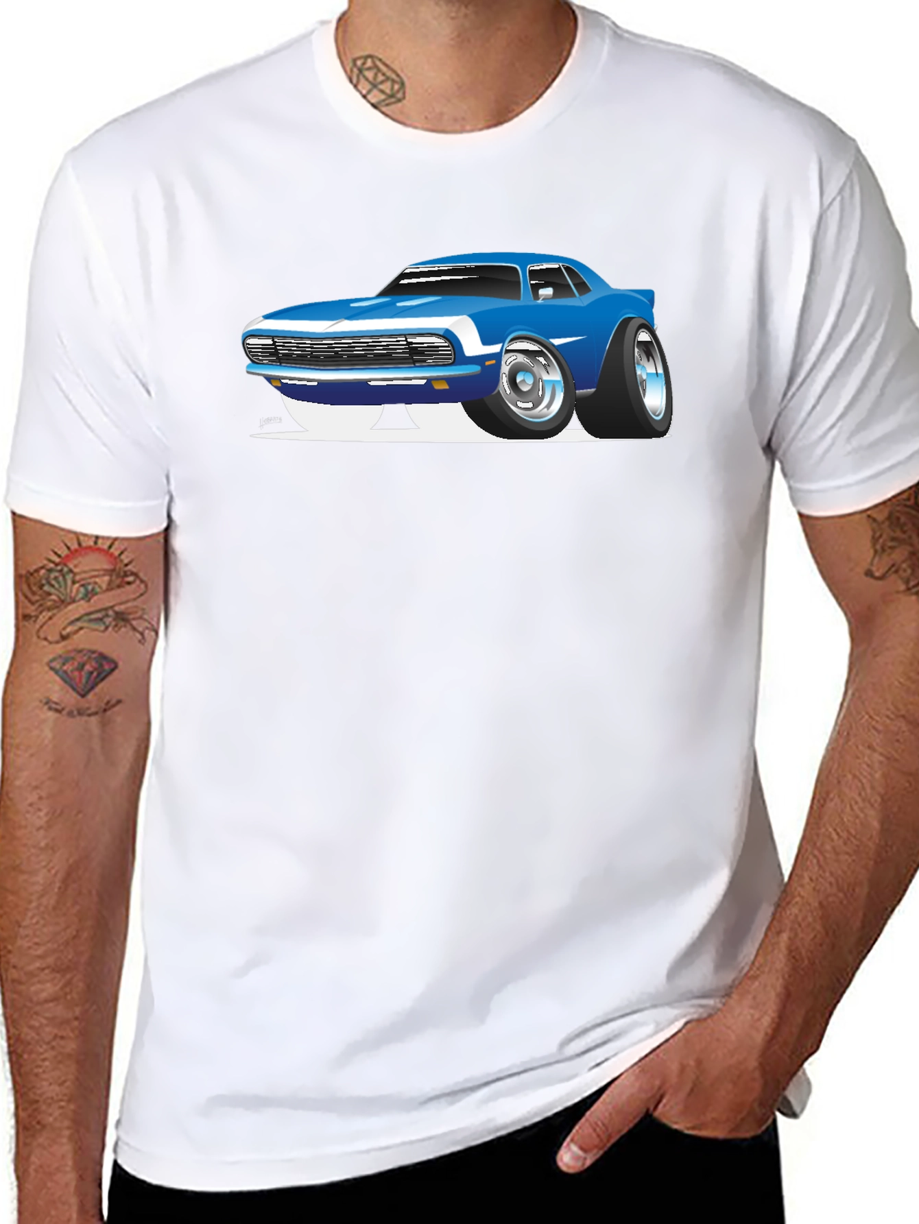 Cool Car Graphic Black T-Shirt
