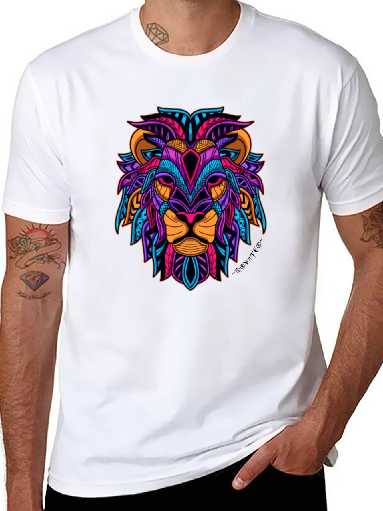Vibrant Lion Graphic Tee - Bold Style