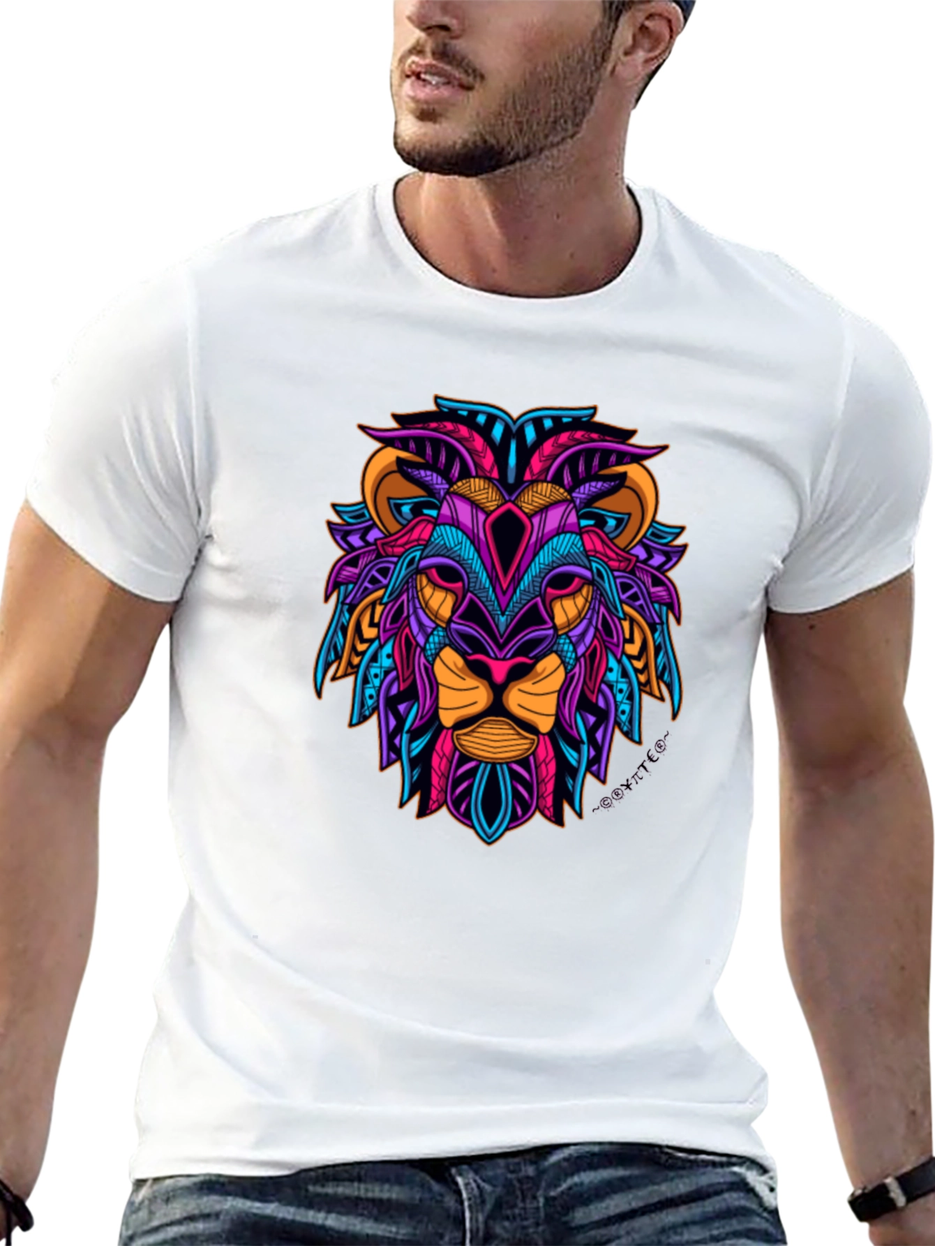 Vibrant Lion Graphic Tee - Bold Style