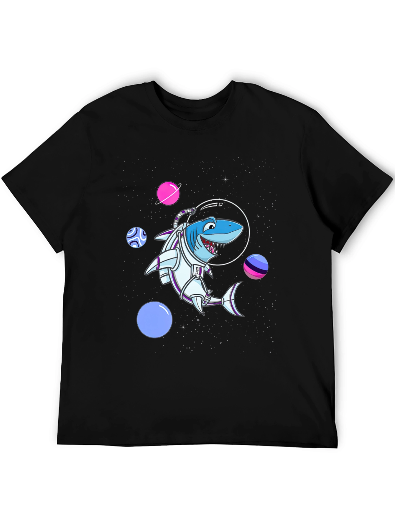 Shark Astronaut T-Shirt - Space Adventure Design