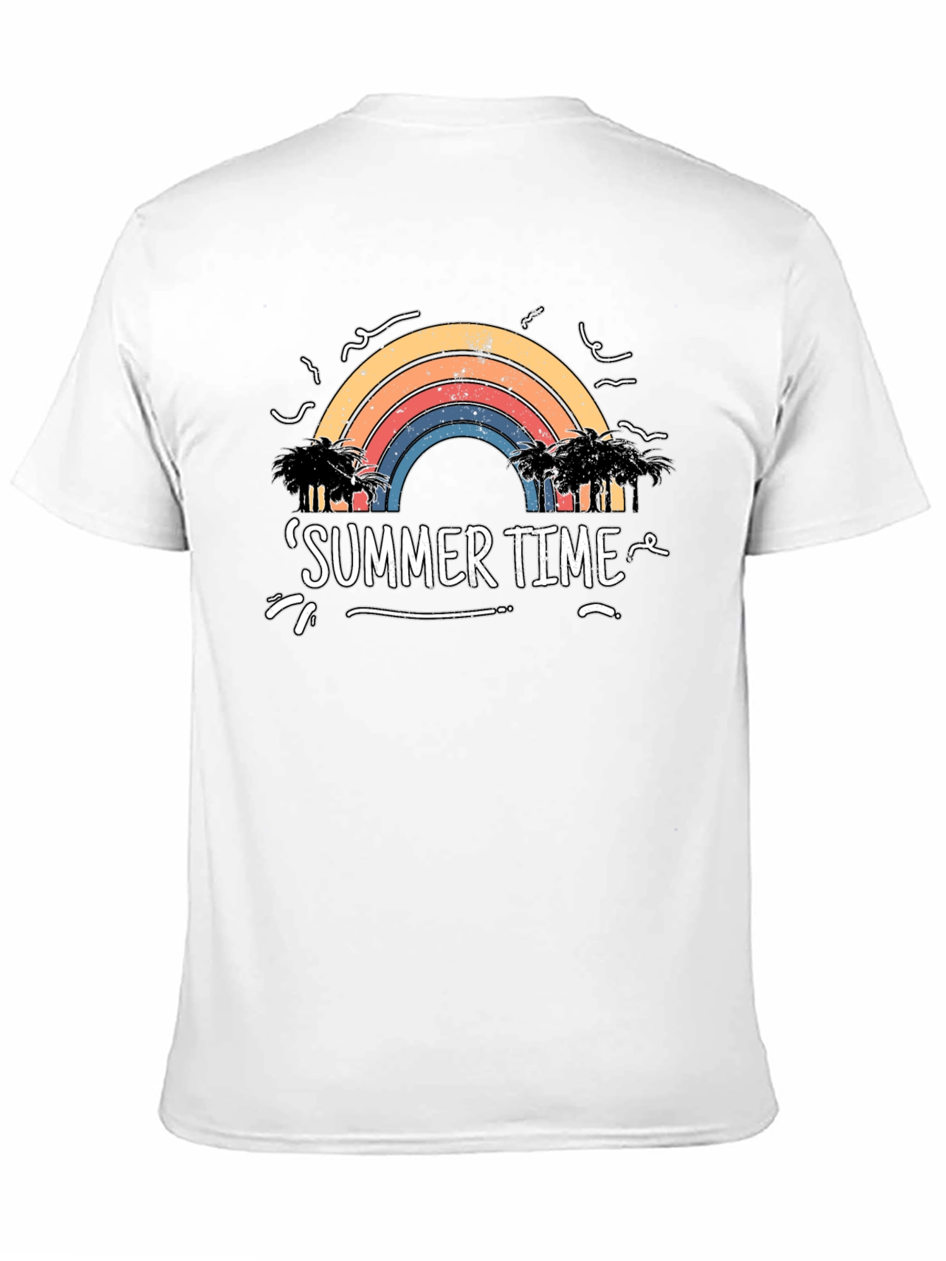 Summer Time Rainbow Palm Tree T-Shirt