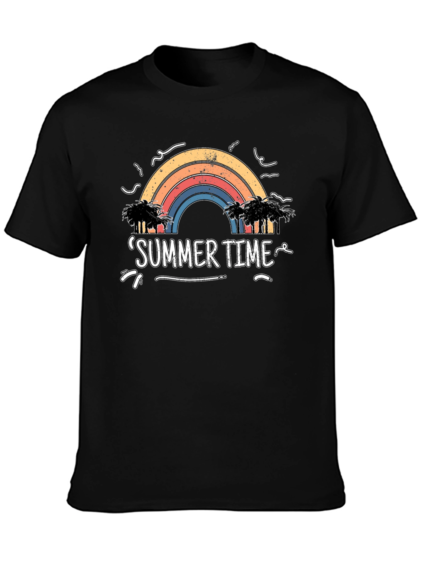 Summer Time Rainbow Palm Tree T-Shirt