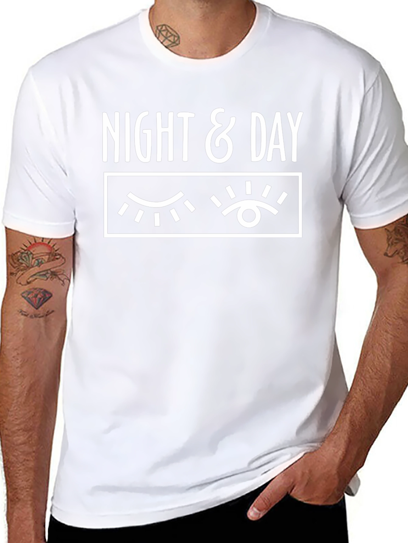 Night & Day Graphic T-Shirt - Black Cotton Tee