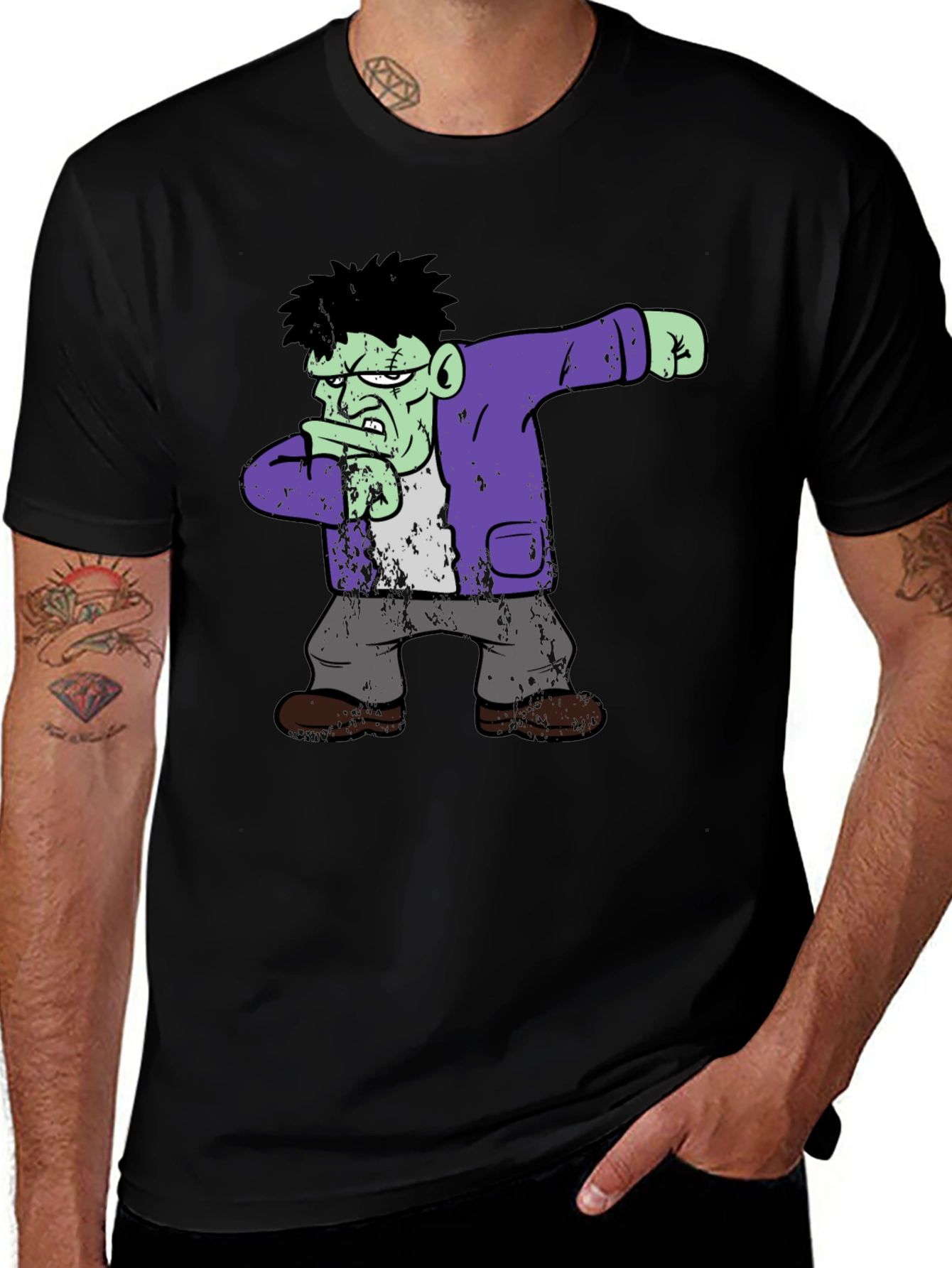 Frankenstein Dab Black T-Shirt