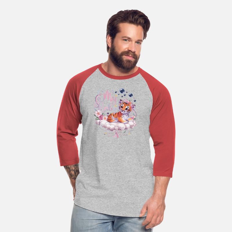 Adorable Baby Tiger Floral Cloud Dreamy Artwork