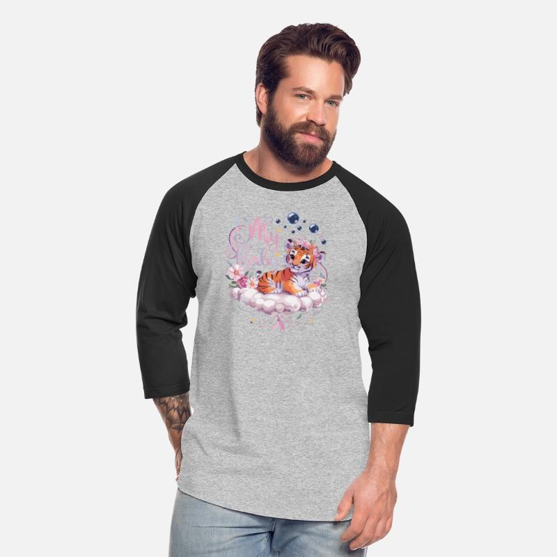 Adorable Baby Tiger Floral Cloud Dreamy Artwork