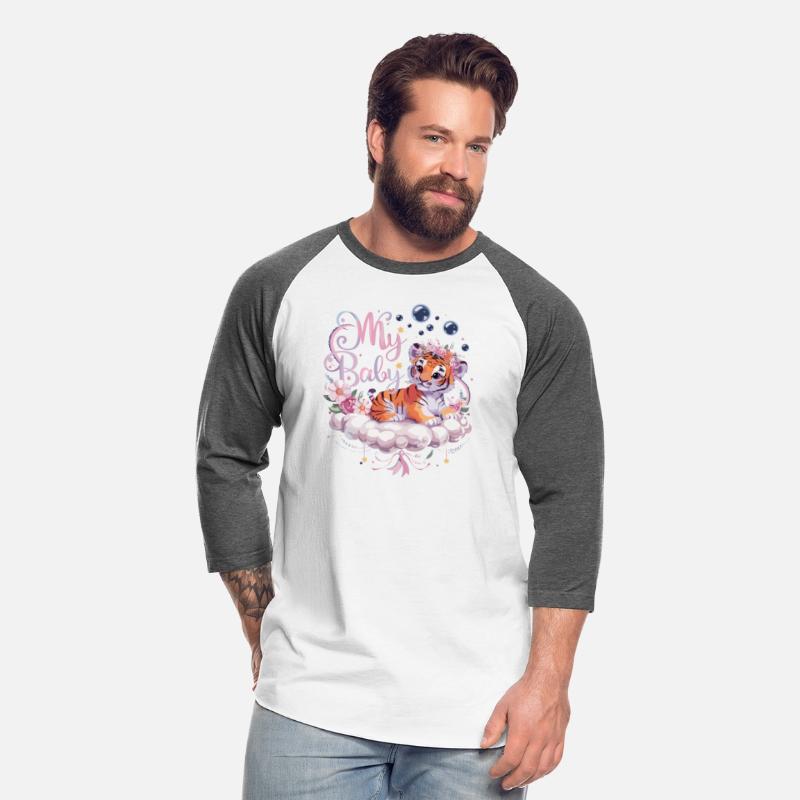 Adorable Baby Tiger Floral Cloud Dreamy Artwork