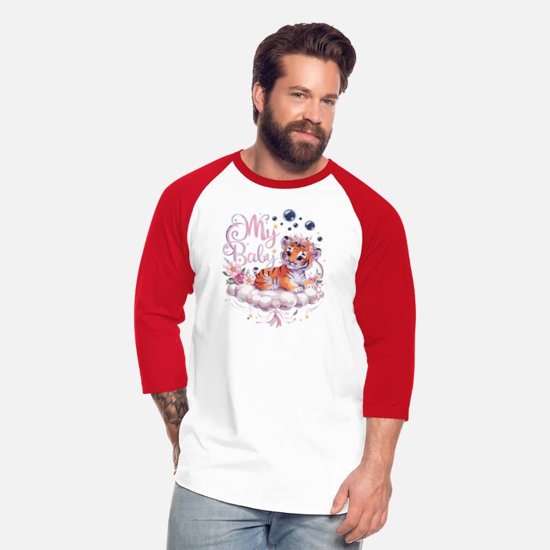 Adorable Baby Tiger Floral Cloud Dreamy Artwork