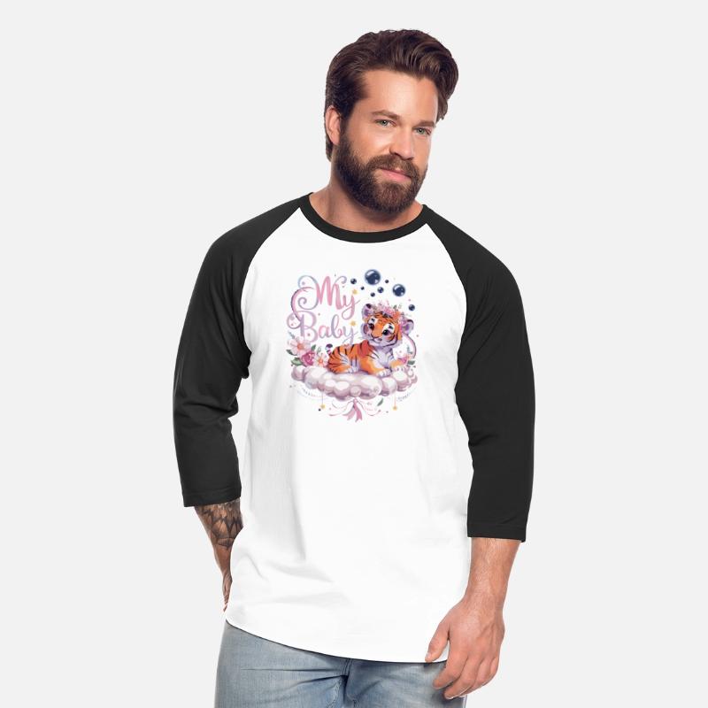 Adorable Baby Tiger Floral Cloud Dreamy Artwork