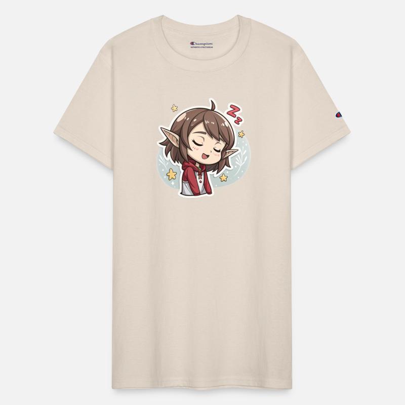 Adorable Sleepy Elf Art Print for Cozy Comfort