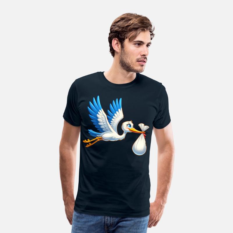 Adorable Stork Illustration with Baby Bundle