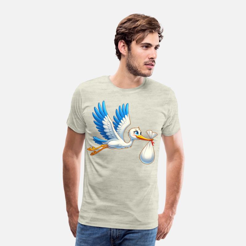 Adorable Stork Illustration with Baby Bundle