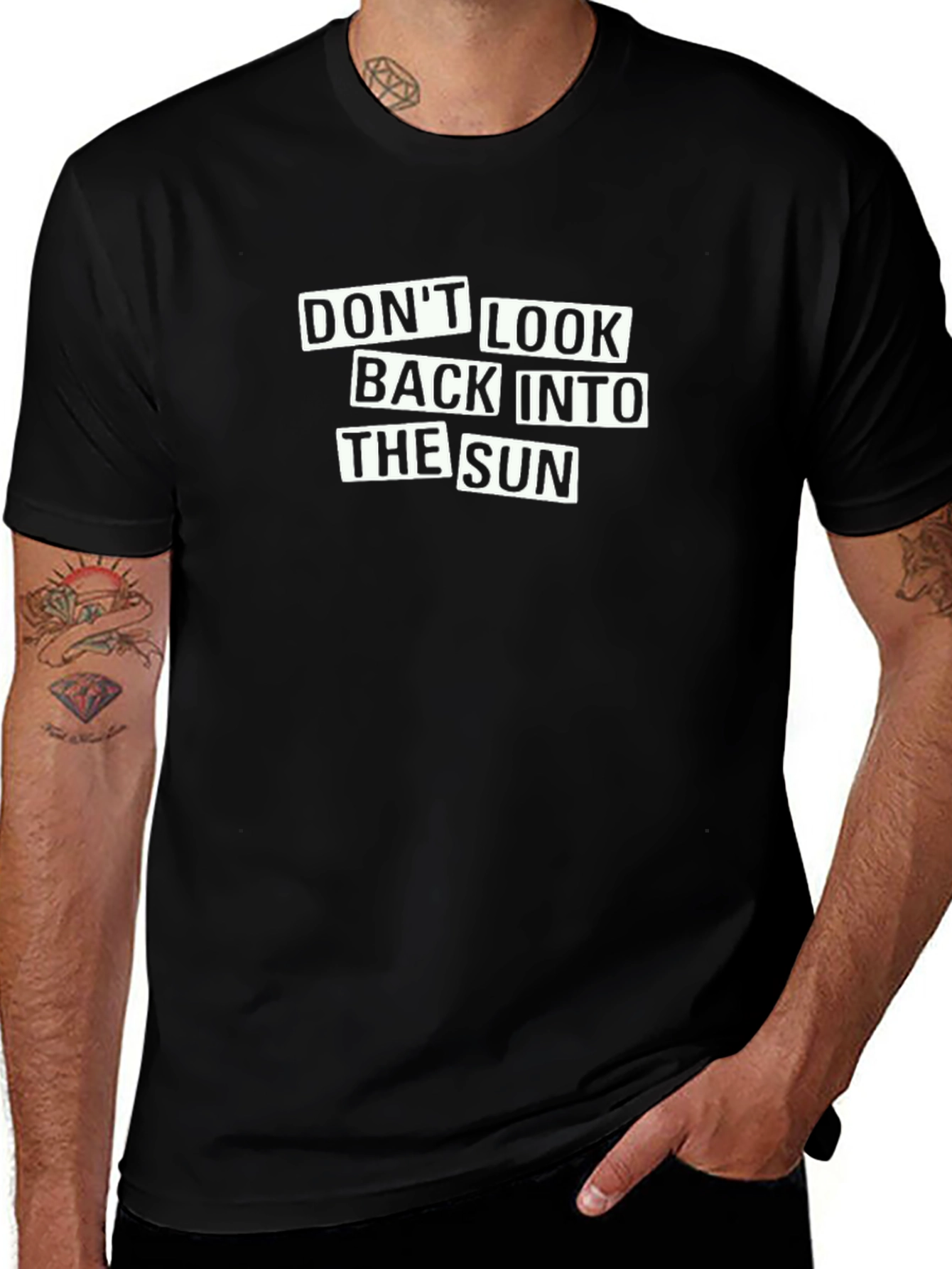 Dont Look Back Into the Sun Black T-Shirt