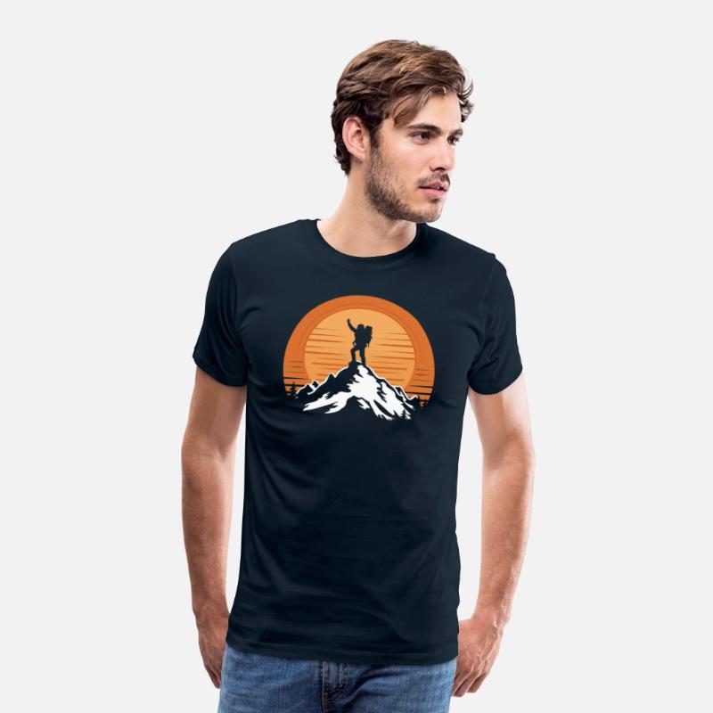 Adventurer Standing On The Top Of The Mountain