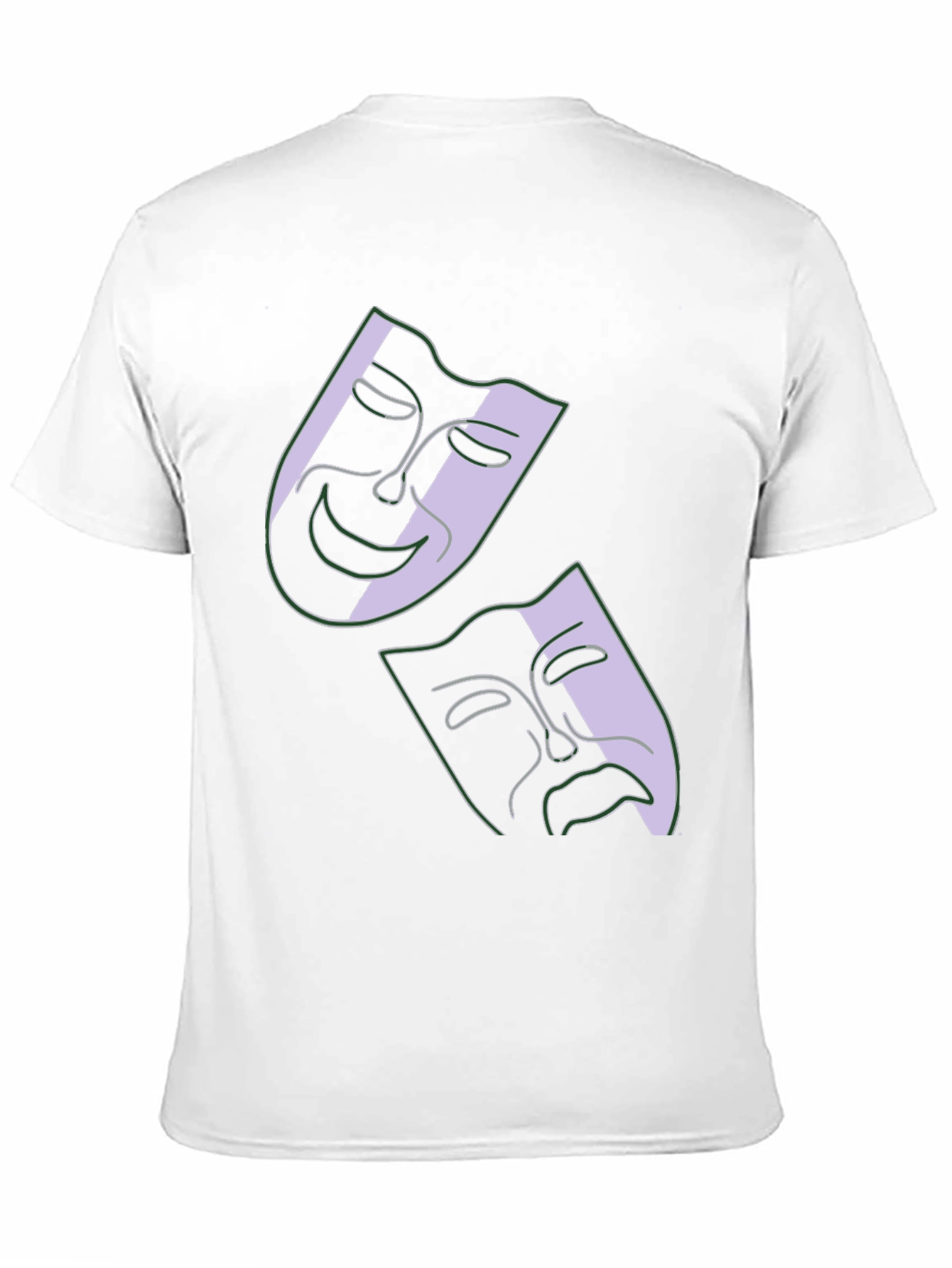 Comedy & Tragedy Masks Graphic Black T-Shirt
