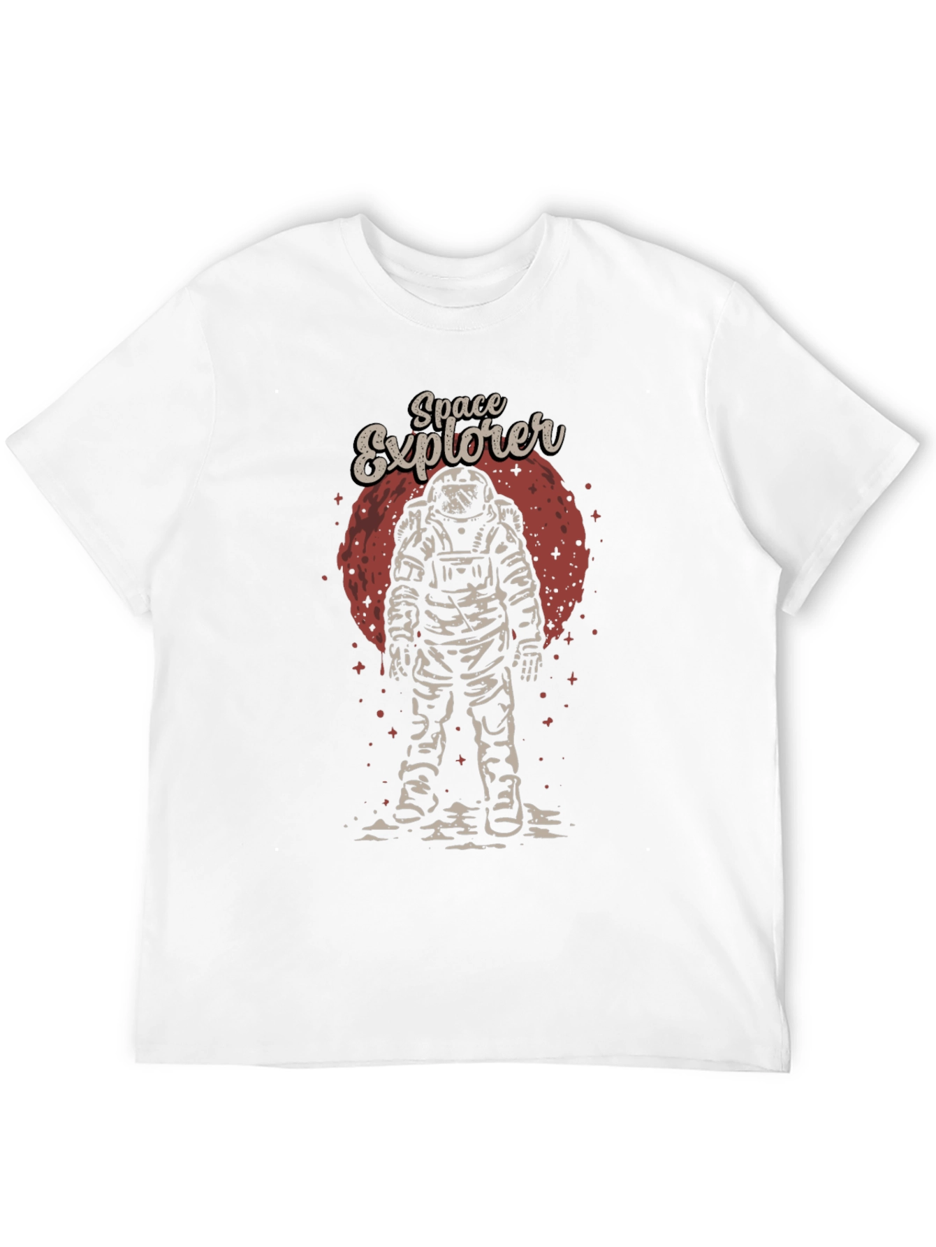 Space Explorer Graphic Tee - Retro Astronaut Design