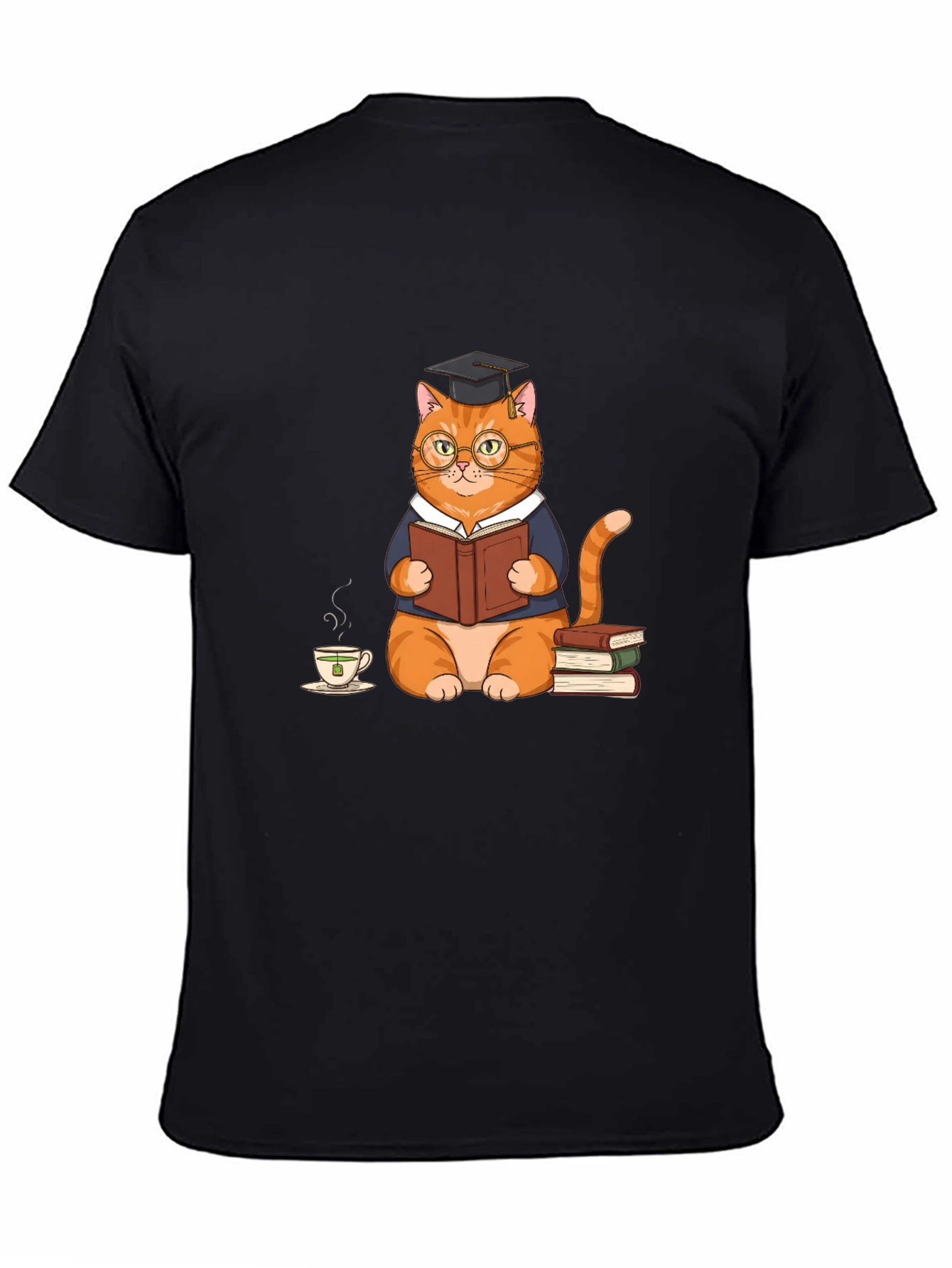Bookish Cat T-Shirt: Scholar Style Tee