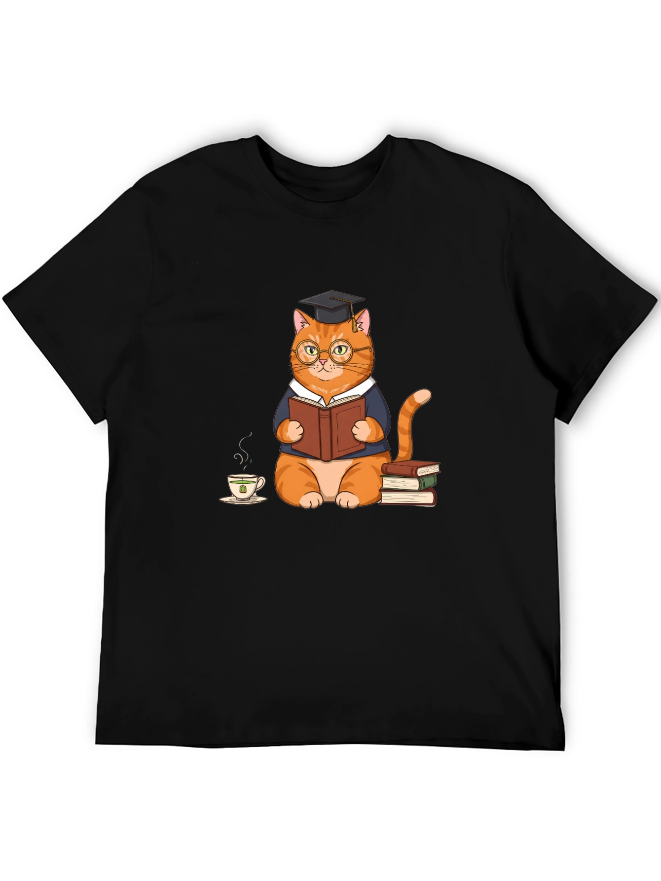 Bookish Cat T-Shirt: Scholar Style Tee