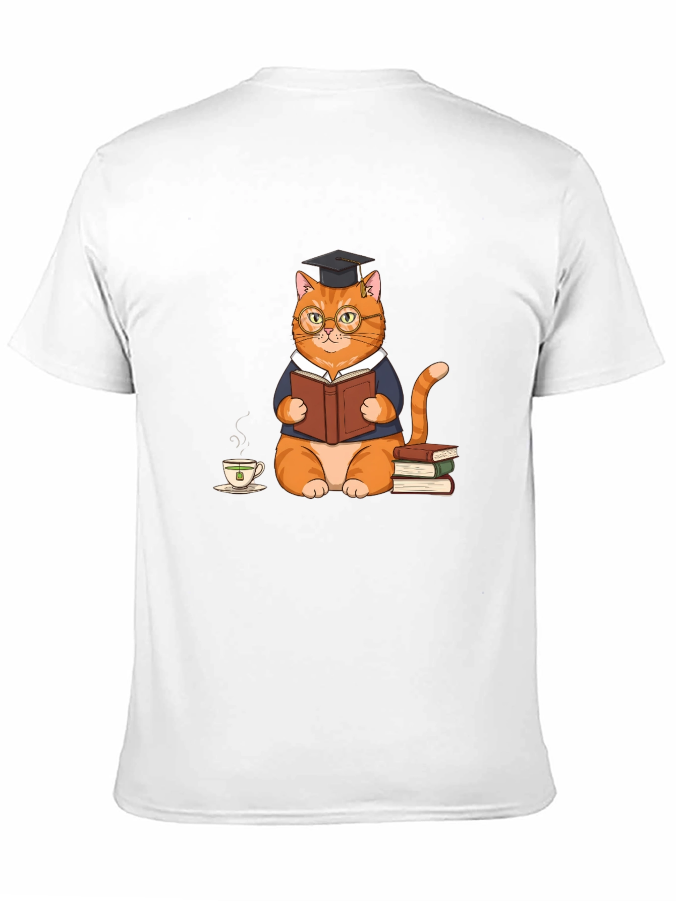 Bookish Cat T-Shirt: Scholar Style Tee