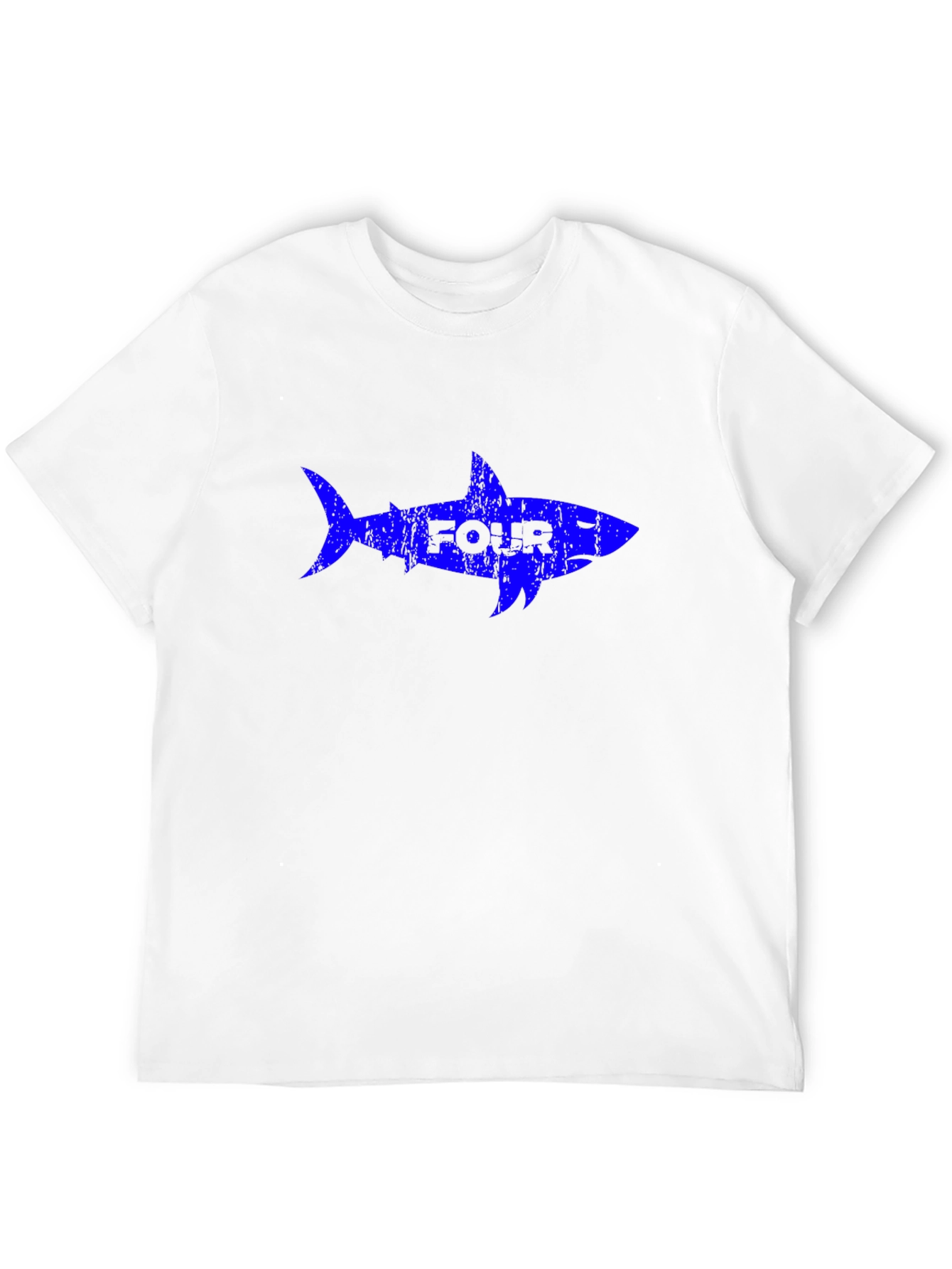 Four Shark Graphic Print Black T-Shirt