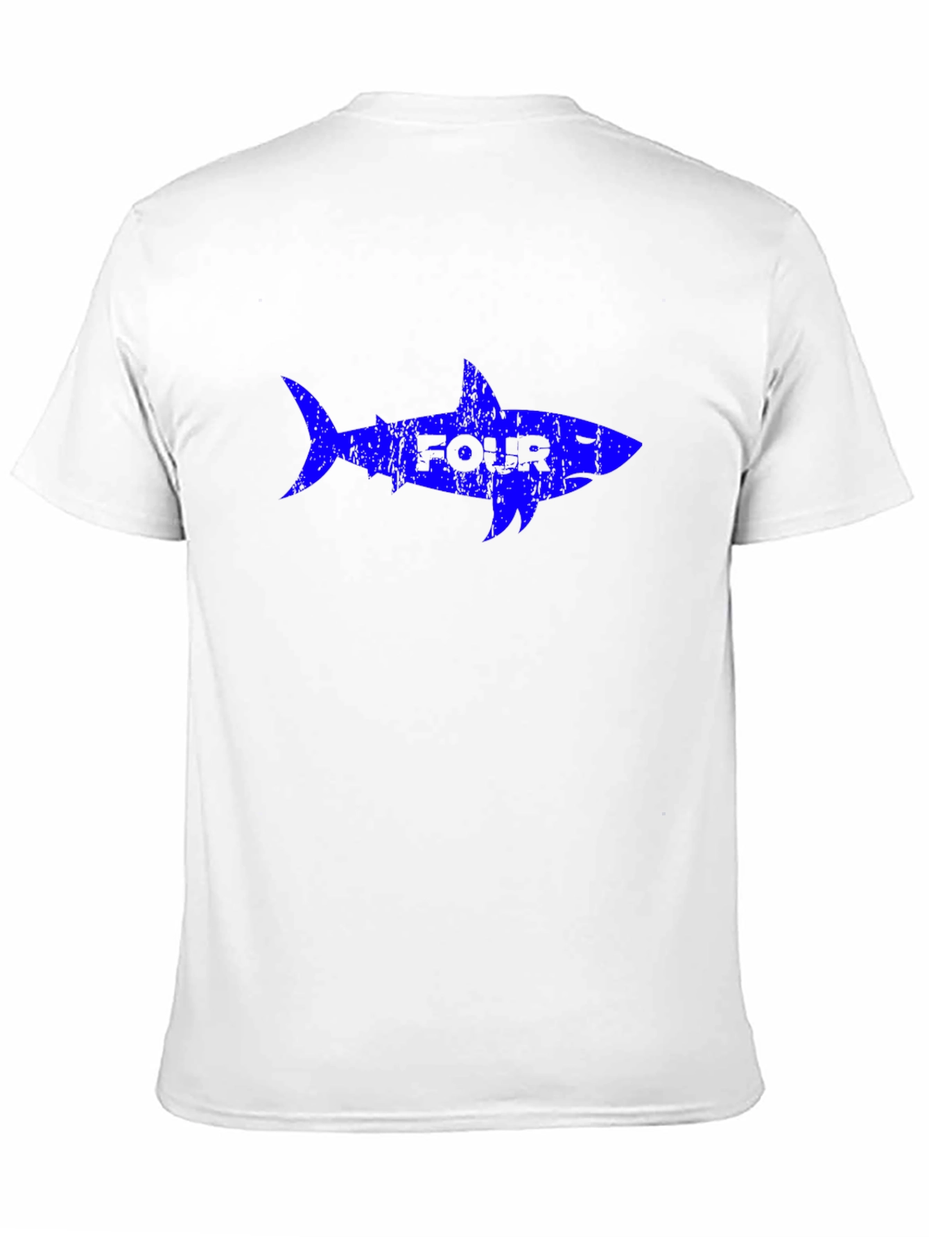 Four Shark Graphic Print Black T-Shirt