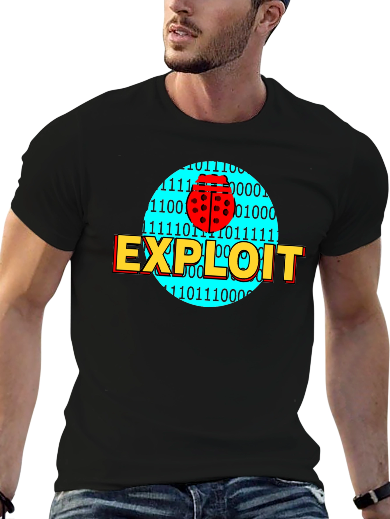 Hacker Exploit Bug Binary Code T-Shirt