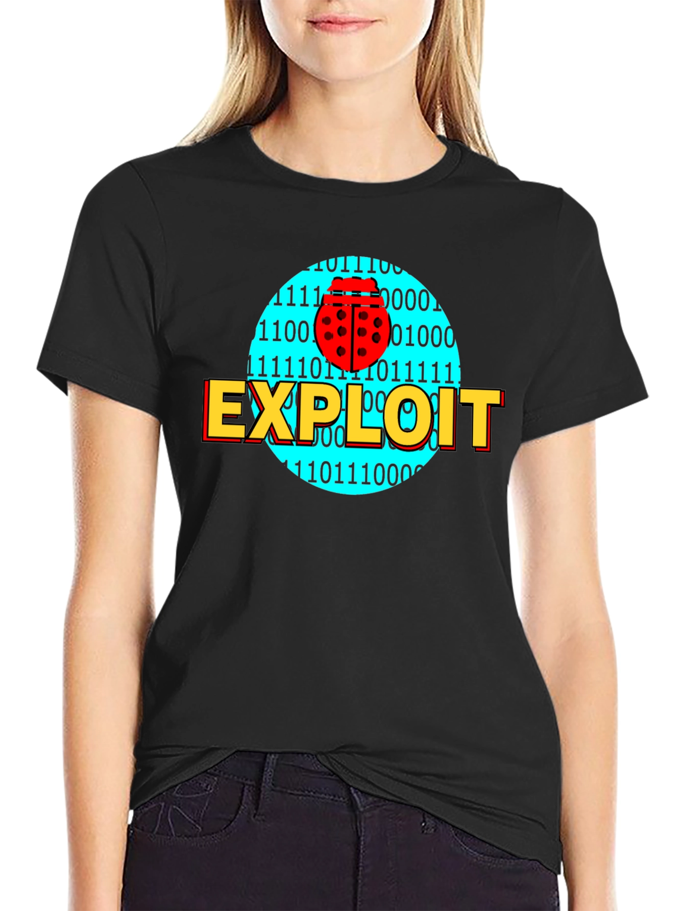 Hacker Exploit Bug Binary Code T-Shirt