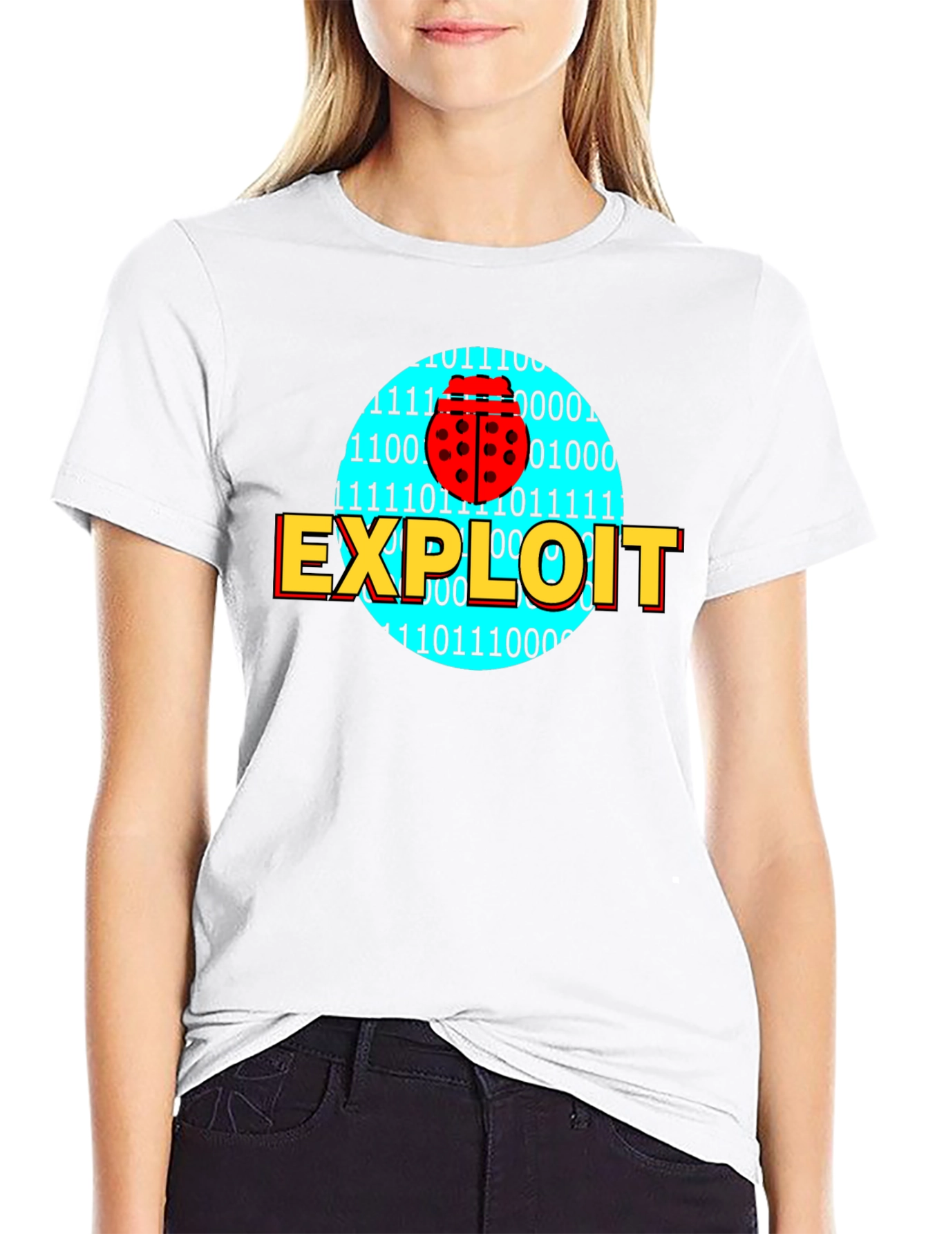 Hacker Exploit Bug Binary Code T-Shirt