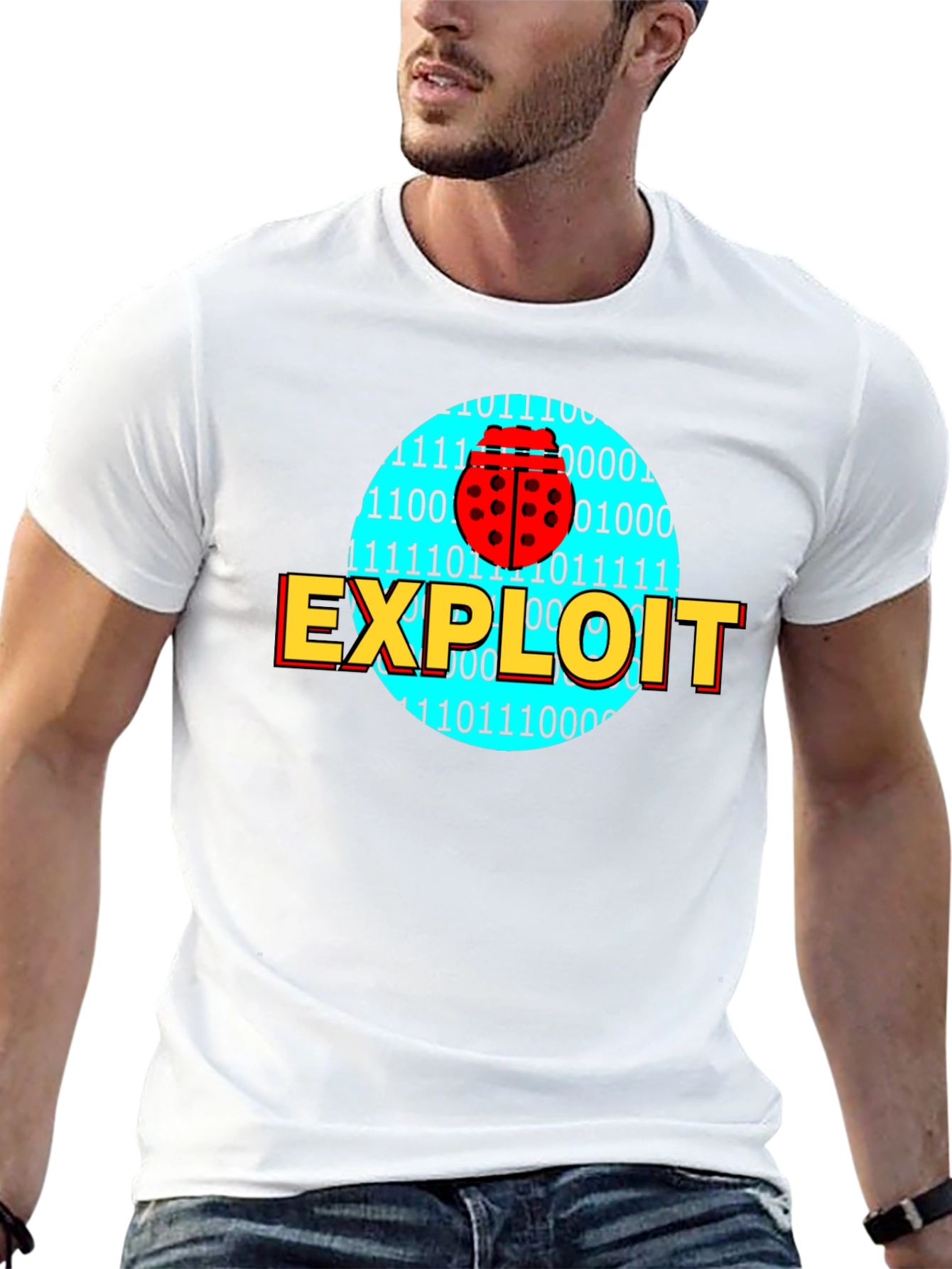 Hacker Exploit Bug Binary Code T-Shirt