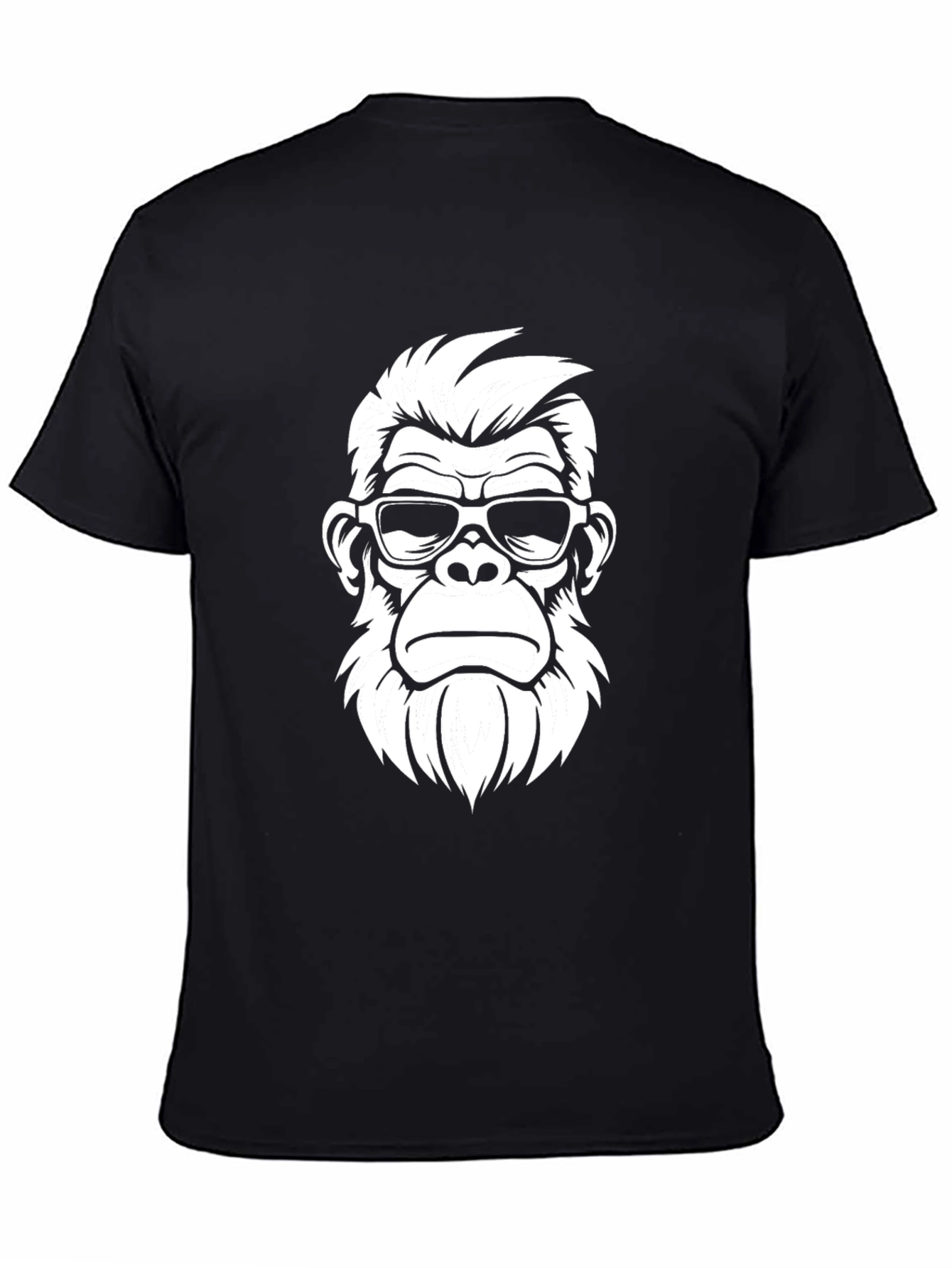Cool Ape Graphic Tee - Black Cotton T-Shirt