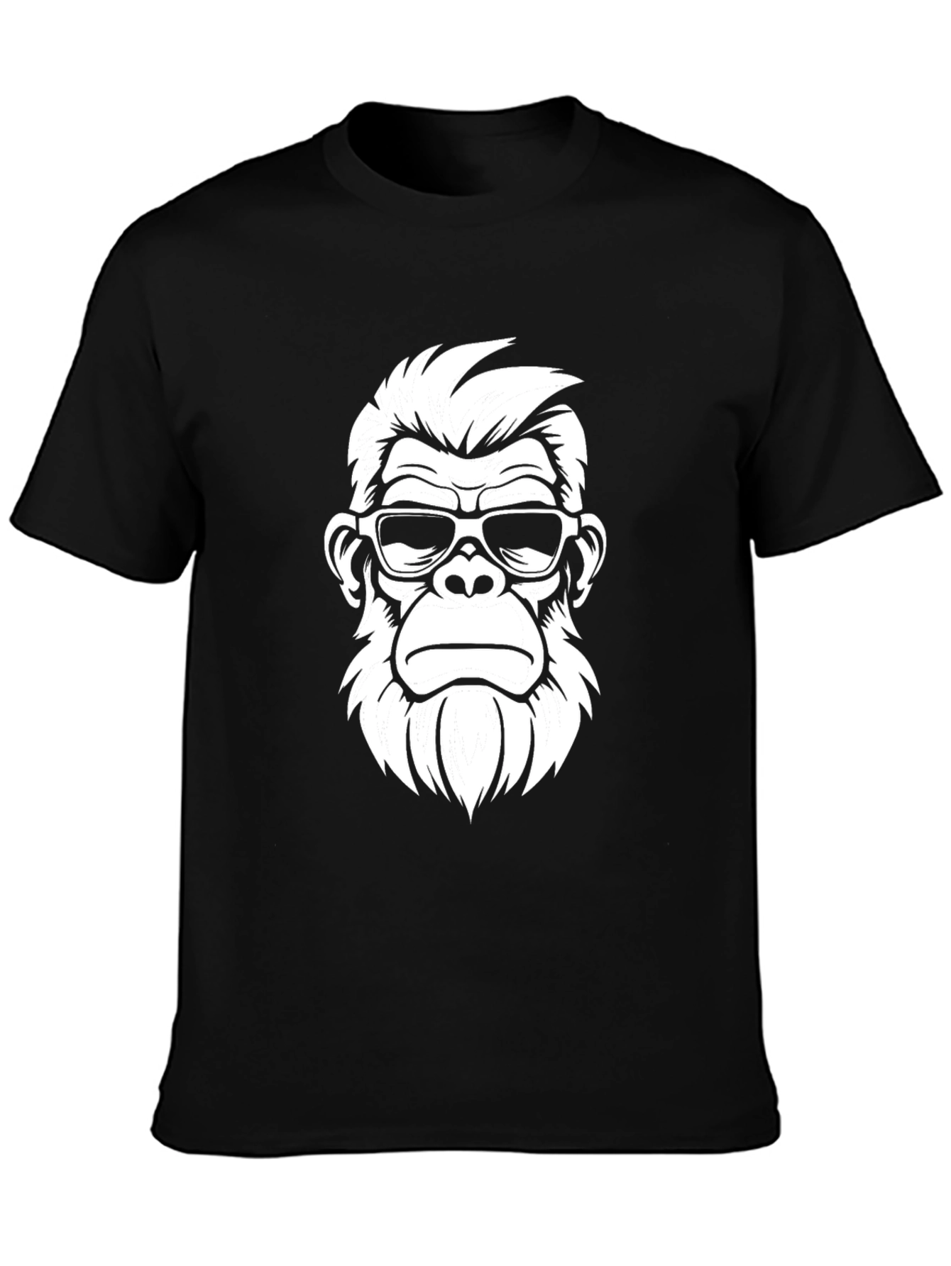 Cool Ape Graphic Tee - Black Cotton T-Shirt