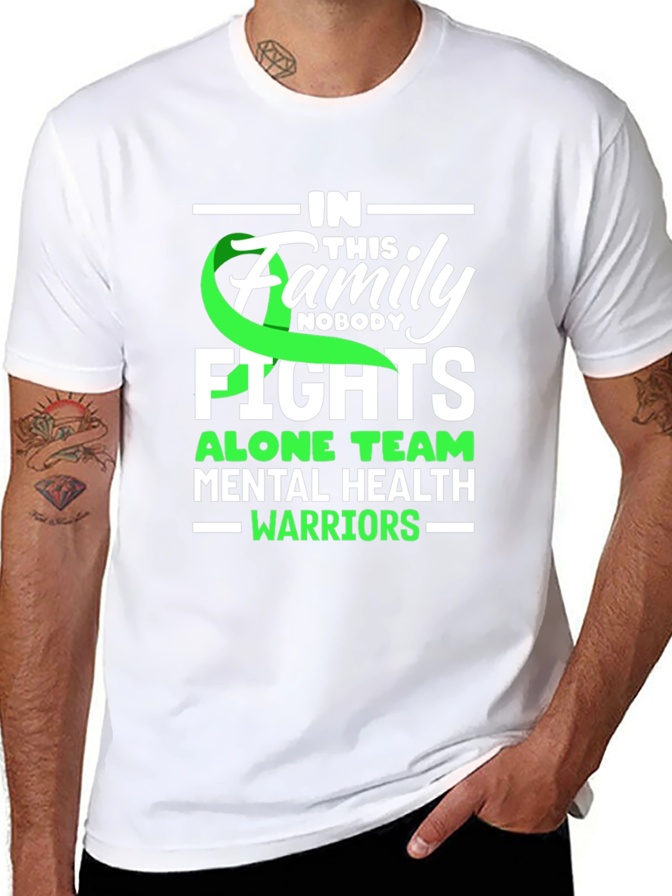 Mental Health Awareness T-Shirt - Family Fights Alone