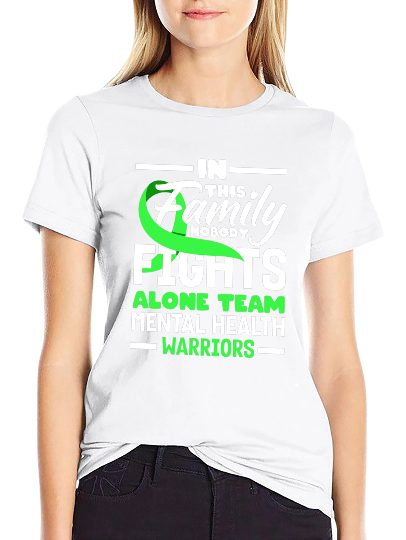 Mental Health Awareness T-Shirt - Family Fights Alone