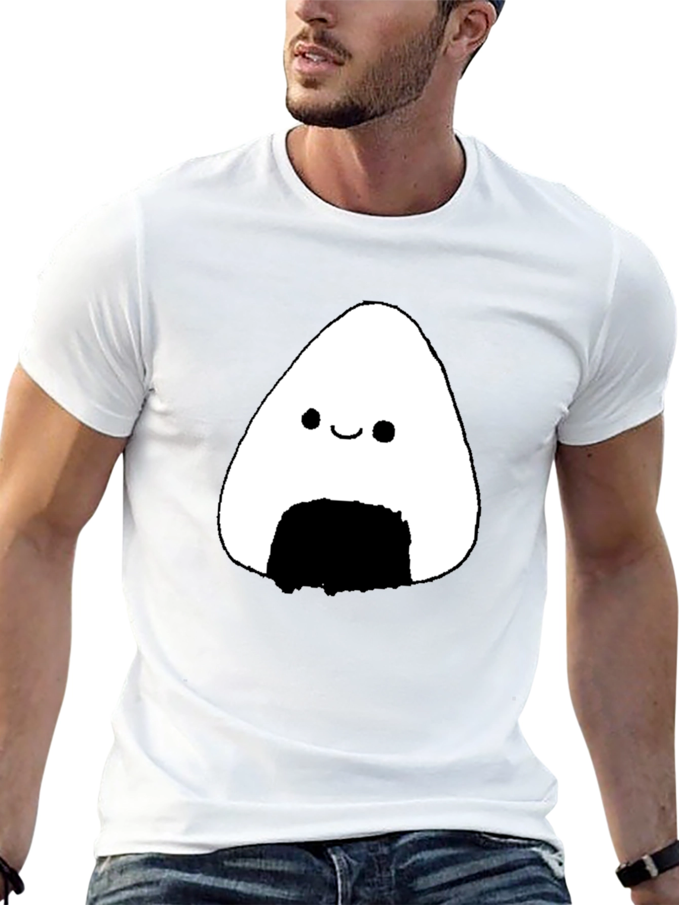 Cute Onigiri Rice Ball Graphic T-Shirt