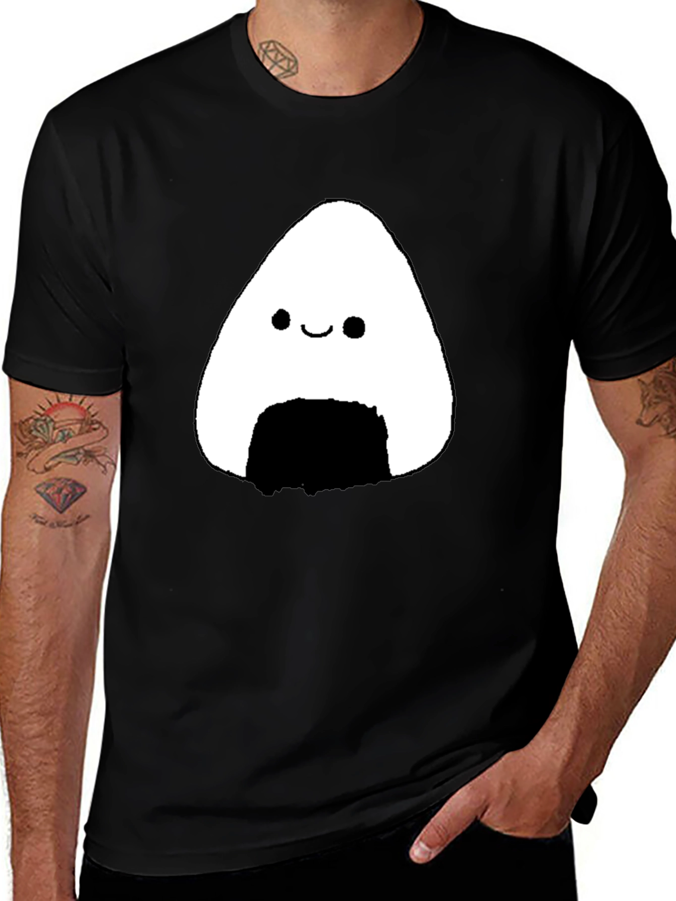 Cute Onigiri Rice Ball Graphic T-Shirt