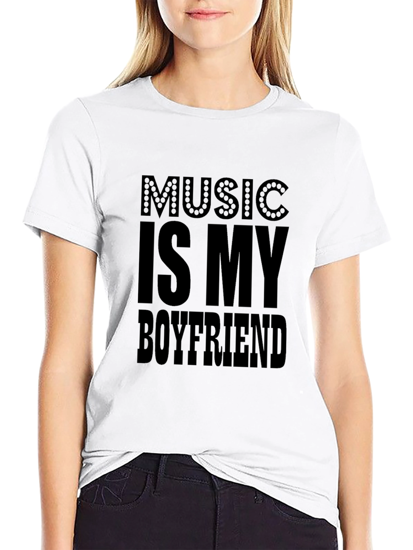 Music Is My Boyfriend Black T-Shirt