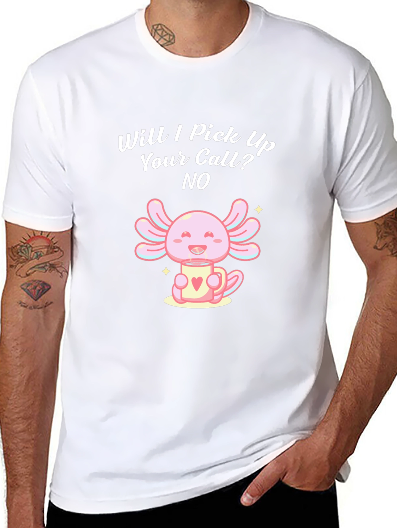 Will I Pick Up Your Call? Axolotl Graphic T-Shirt