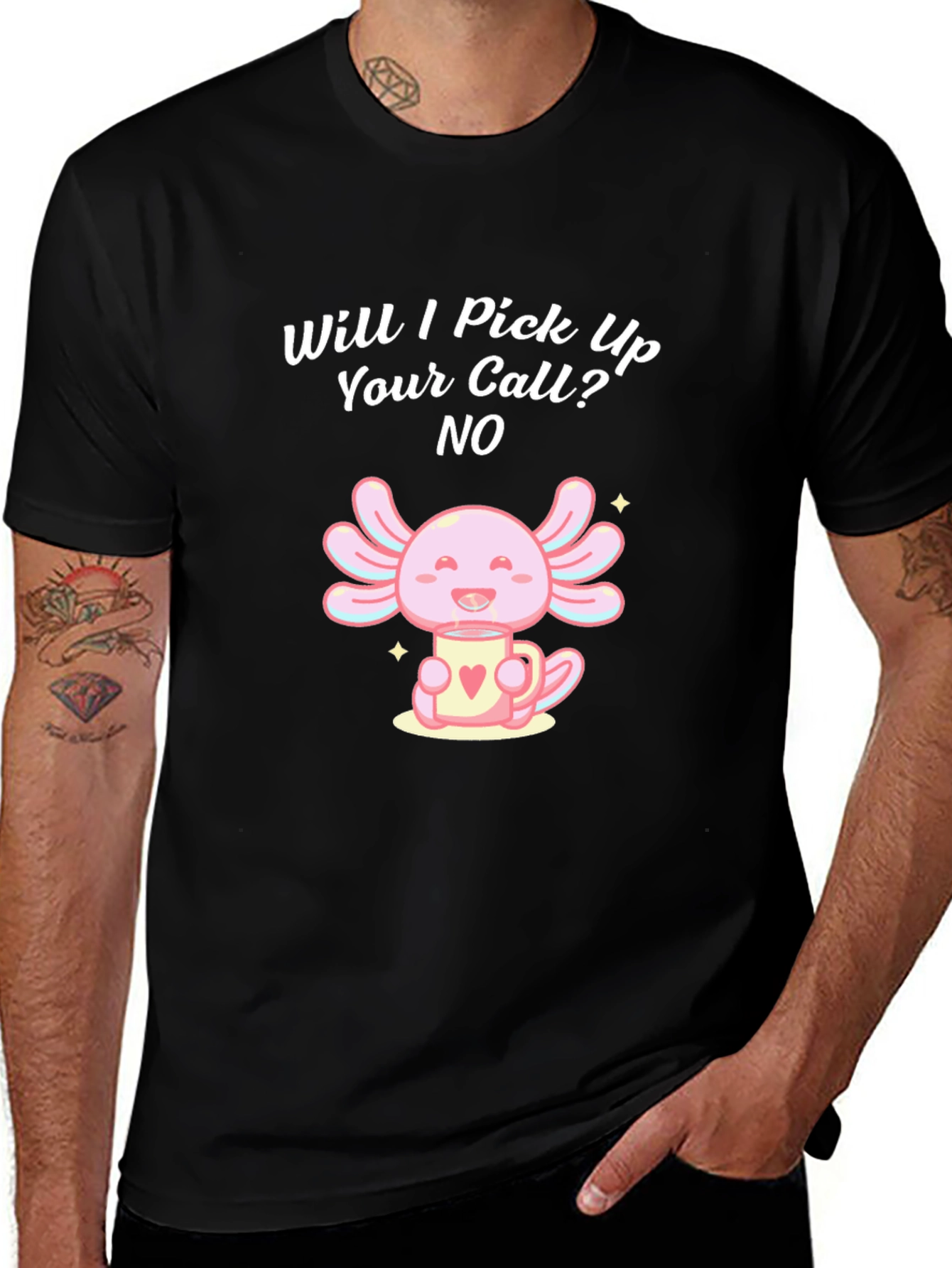 Will I Pick Up Your Call? Axolotl Graphic T-Shirt